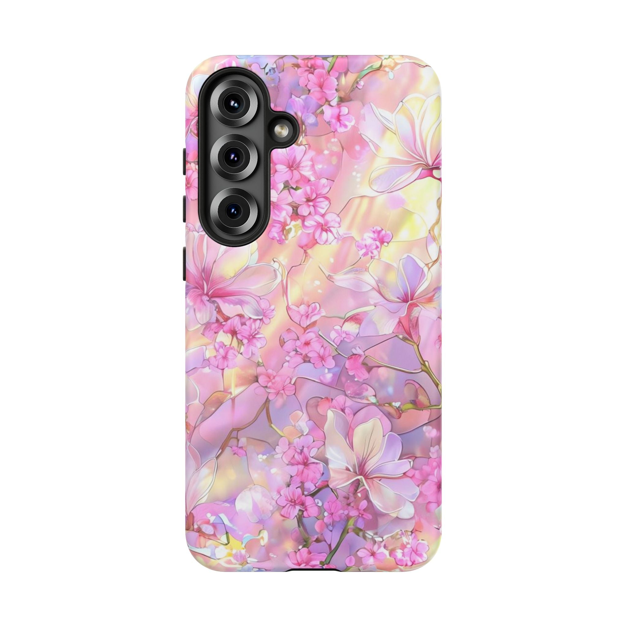 Floral Elegance Tough Phone Case – Dual-Layer Protection for iPhone 17/16/15 & Samsung | Glossy or Matte Finish | Morphesa