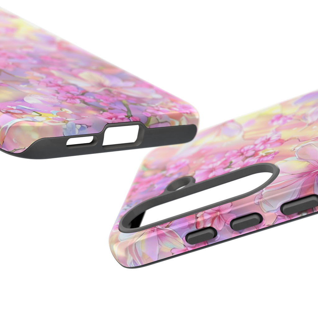 Floral Elegance Tough Phone Case – Dual-Layer Protection for iPhone 17/16/15 & Samsung | Glossy or Matte Finish | Morphesa