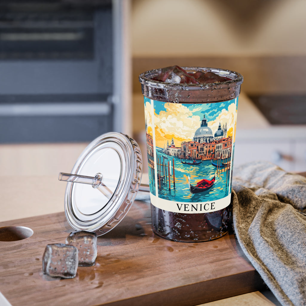 Venice Gondola Acrylic Cup – Retro Travel Tumbler