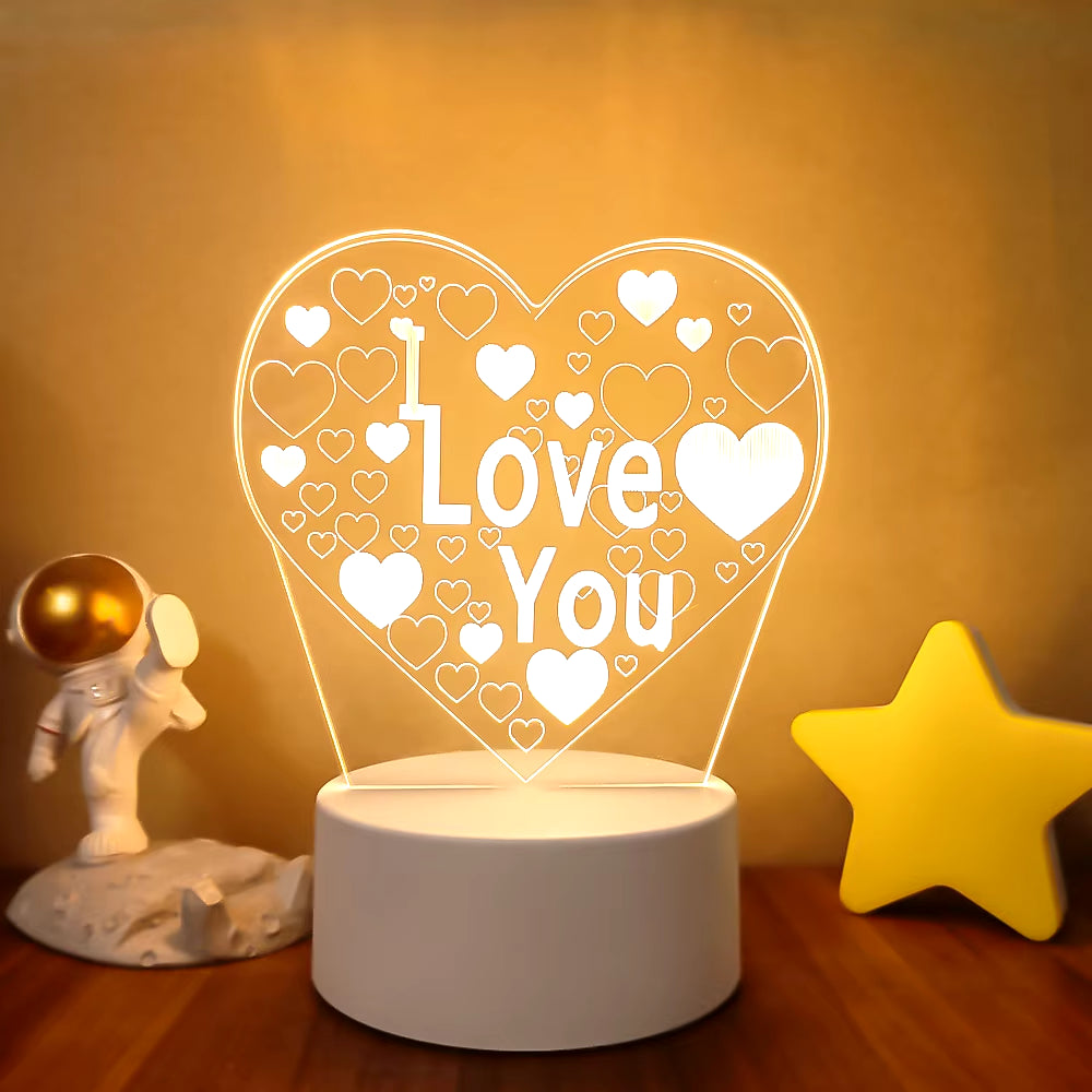 Transform Your Space with the 3D LED Night Light - A Creative Illusion Lamp for Home Decor