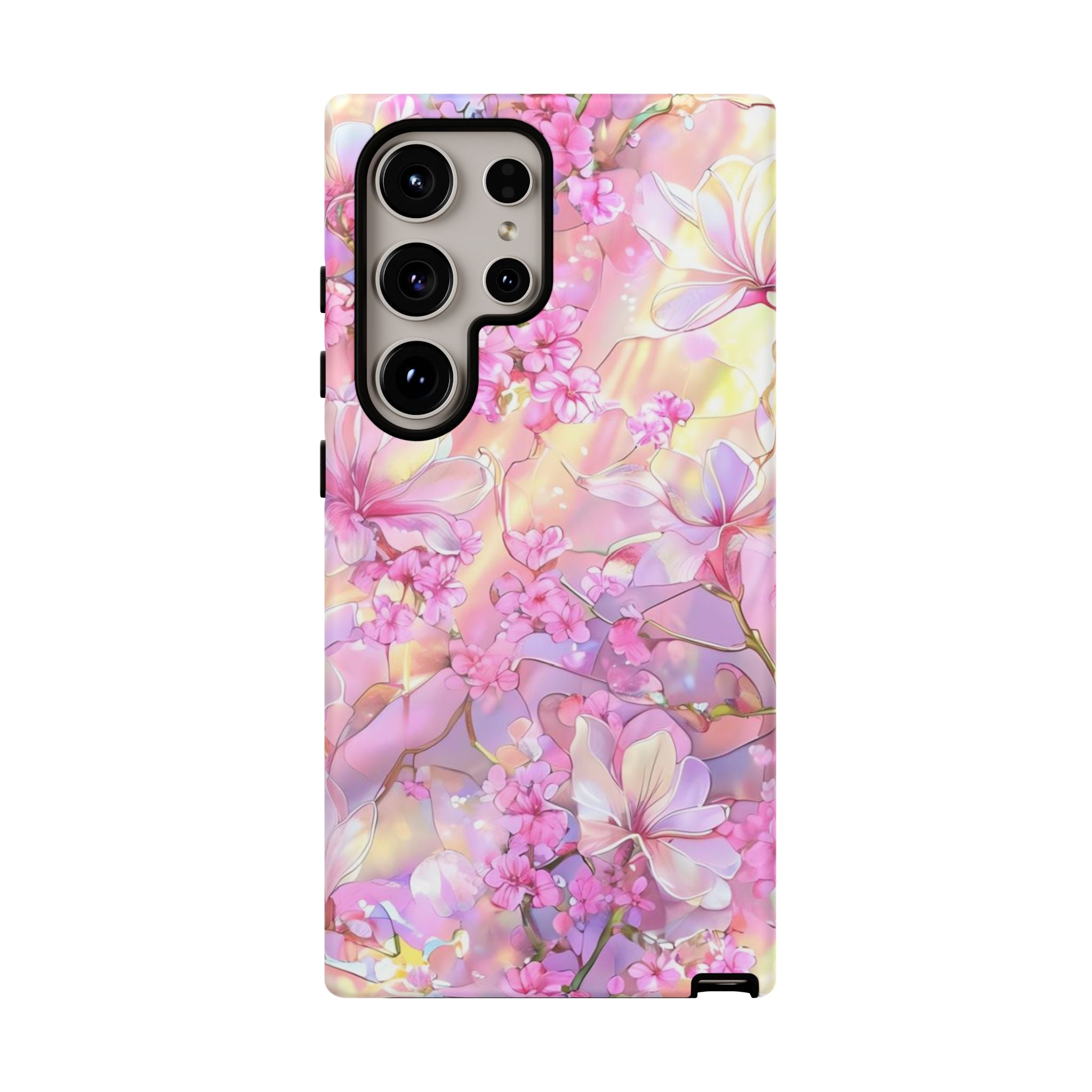 Floral Elegance Tough Phone Case – Dual-Layer Protection for iPhone 17/16/15 & Samsung | Glossy or Matte Finish | Morphesa