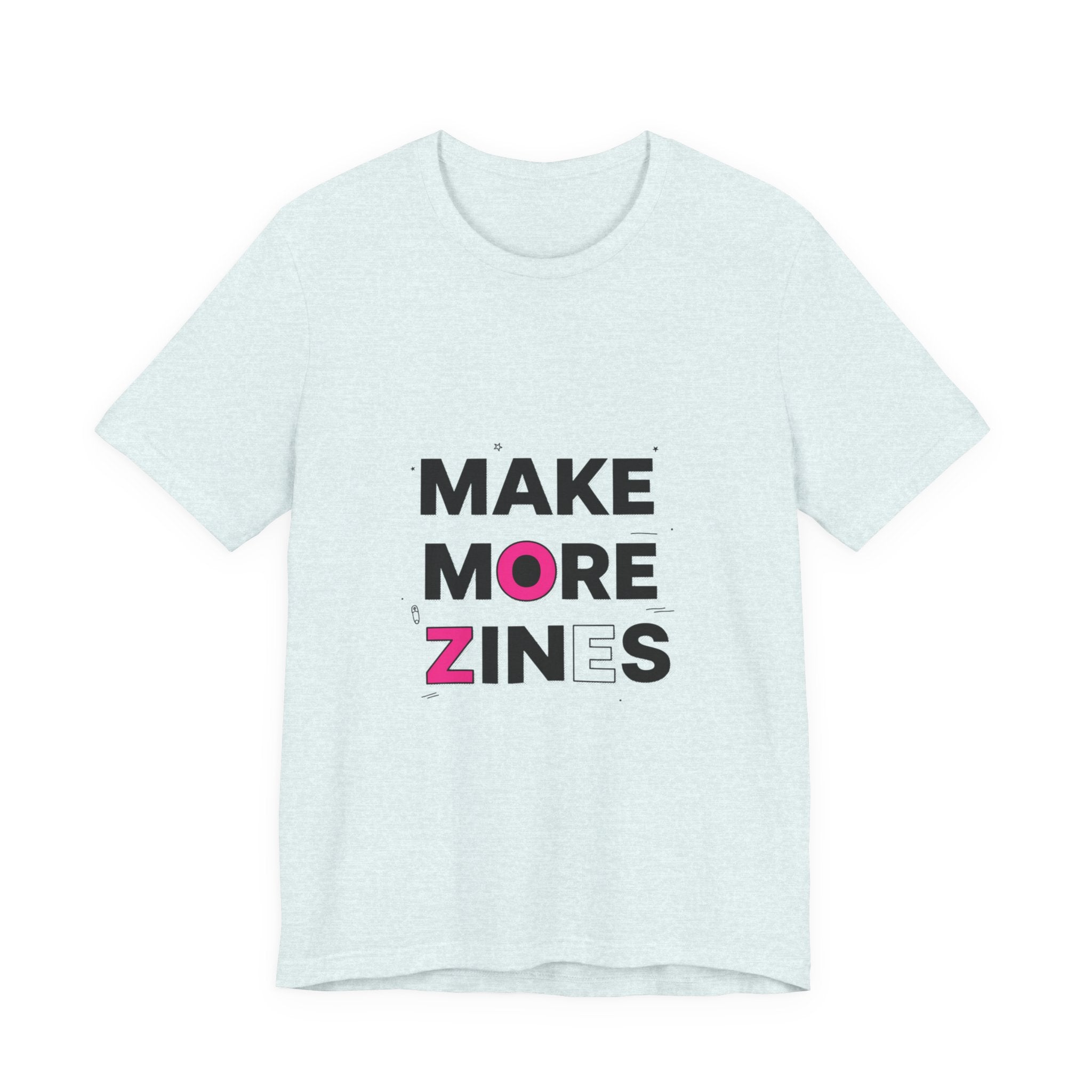 MAKE MORE ZINES Tee | ransom collage shirt, zine style cutout letters