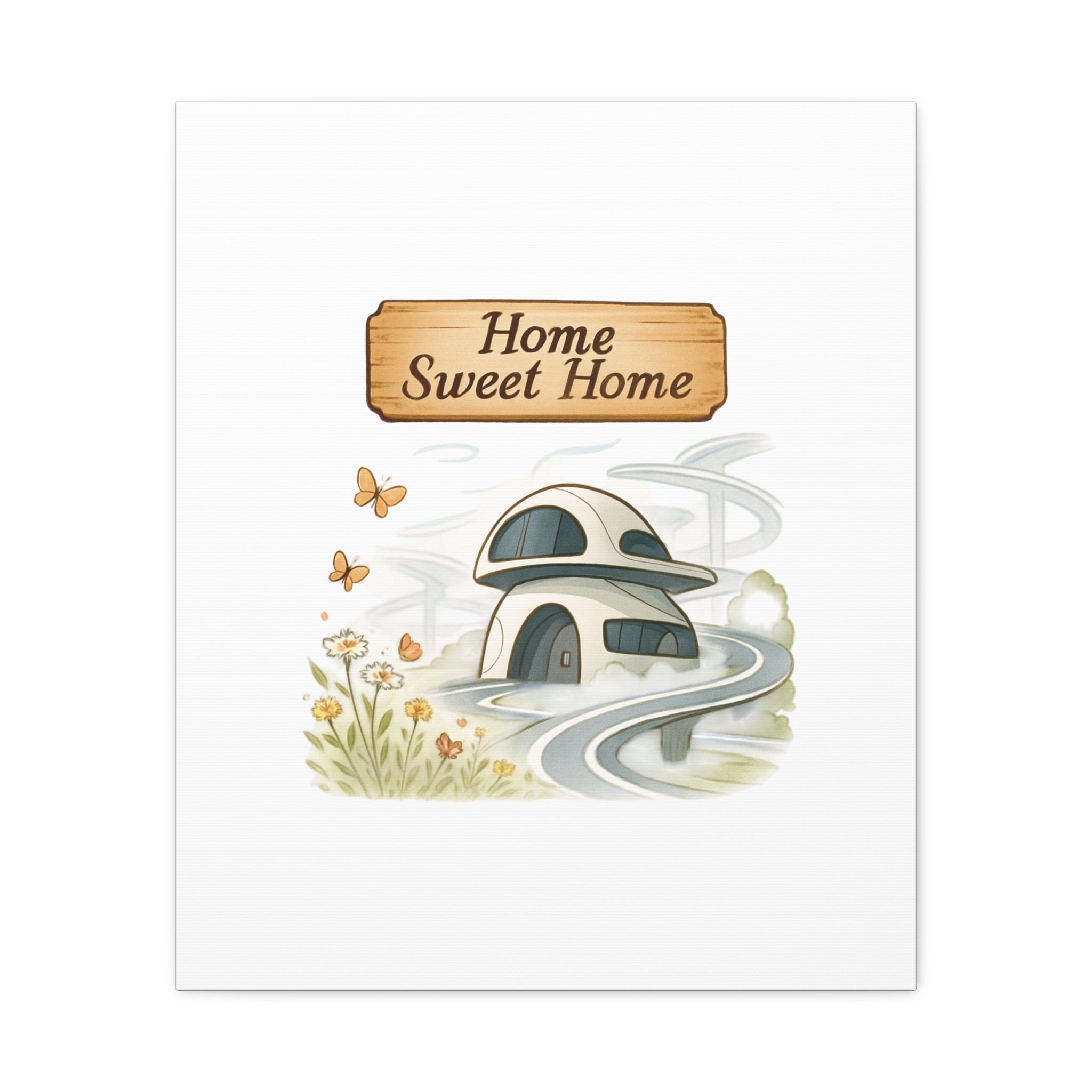 Home Sweet Home Canvas Wall Art — Cozy Cottage Matte Stretched Canvas