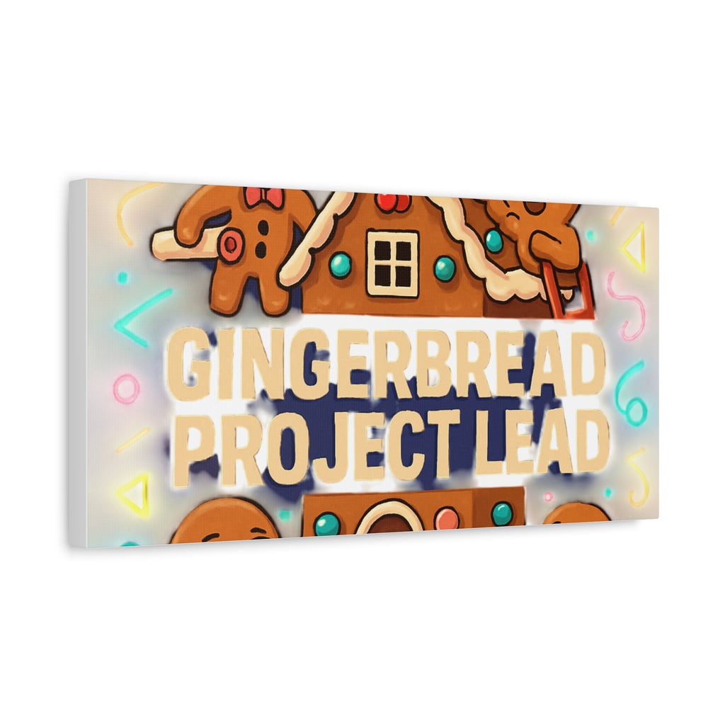 Gingerbread Project Lead Canvas Art — Holiday Kitchen Wall Decor