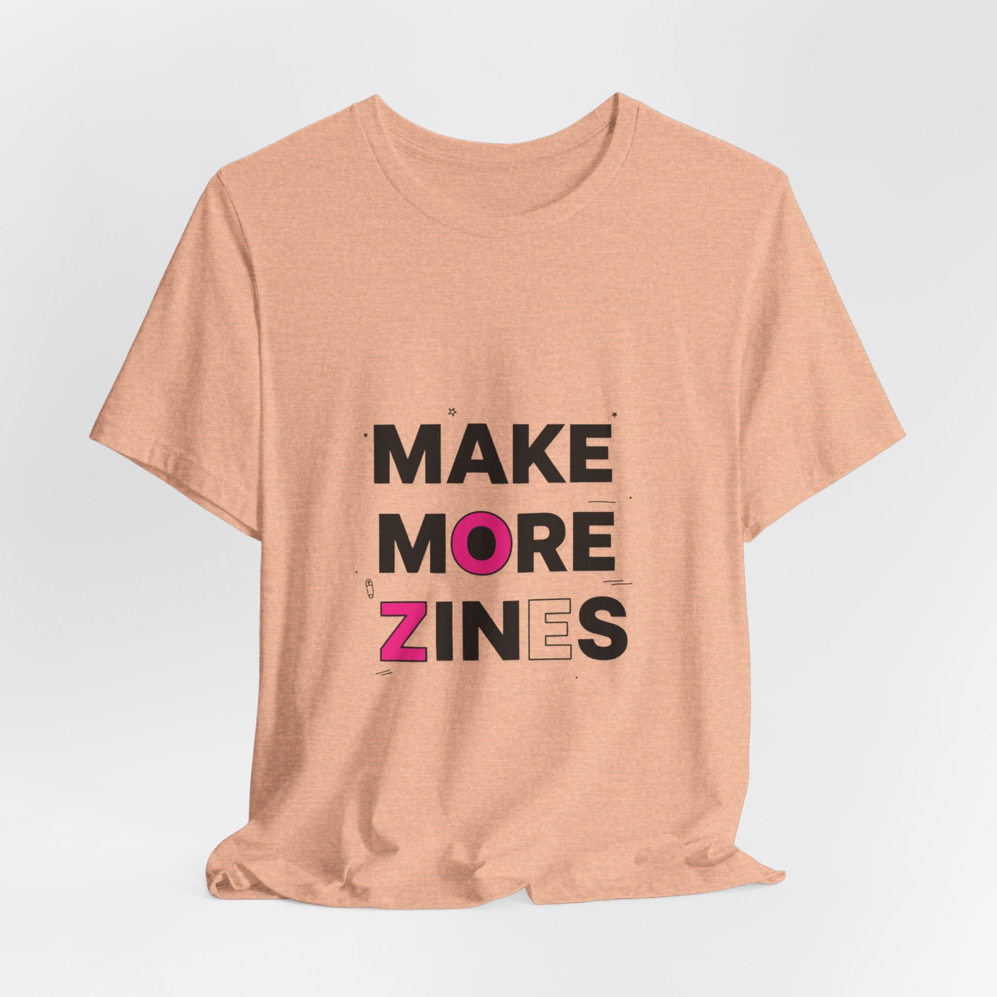 MAKE MORE ZINES Tee | ransom collage shirt, zine style cutout letters