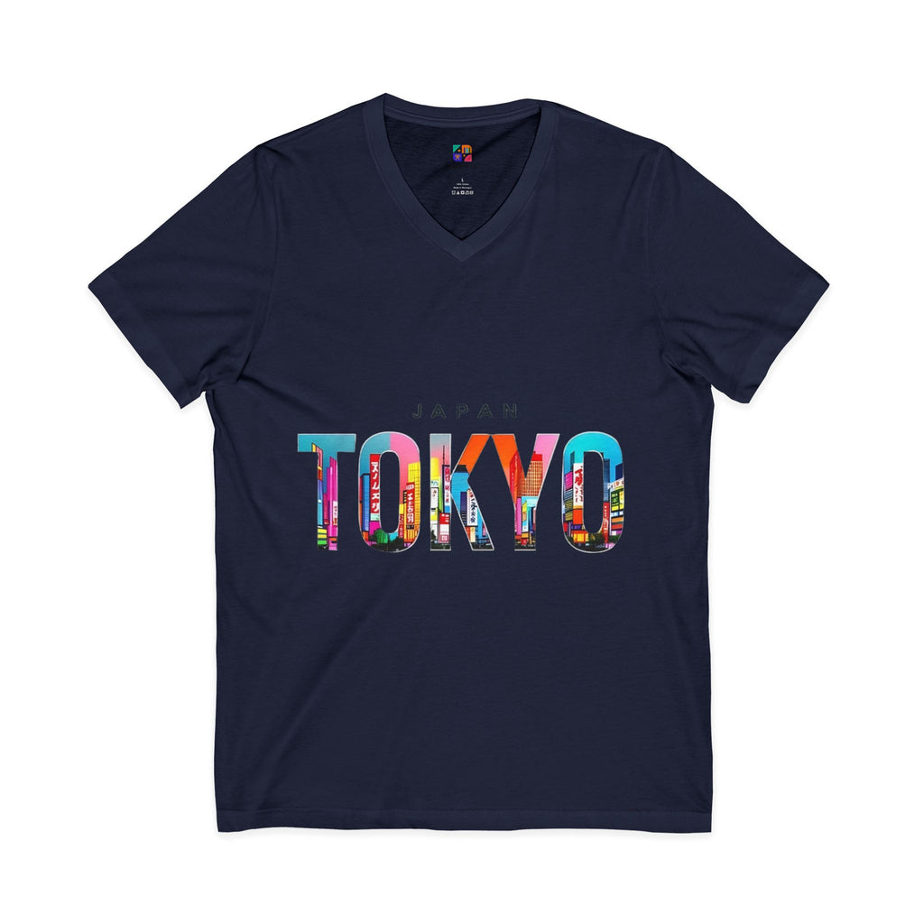 Unisex Jersey Short Sleeve V-Neck Tee