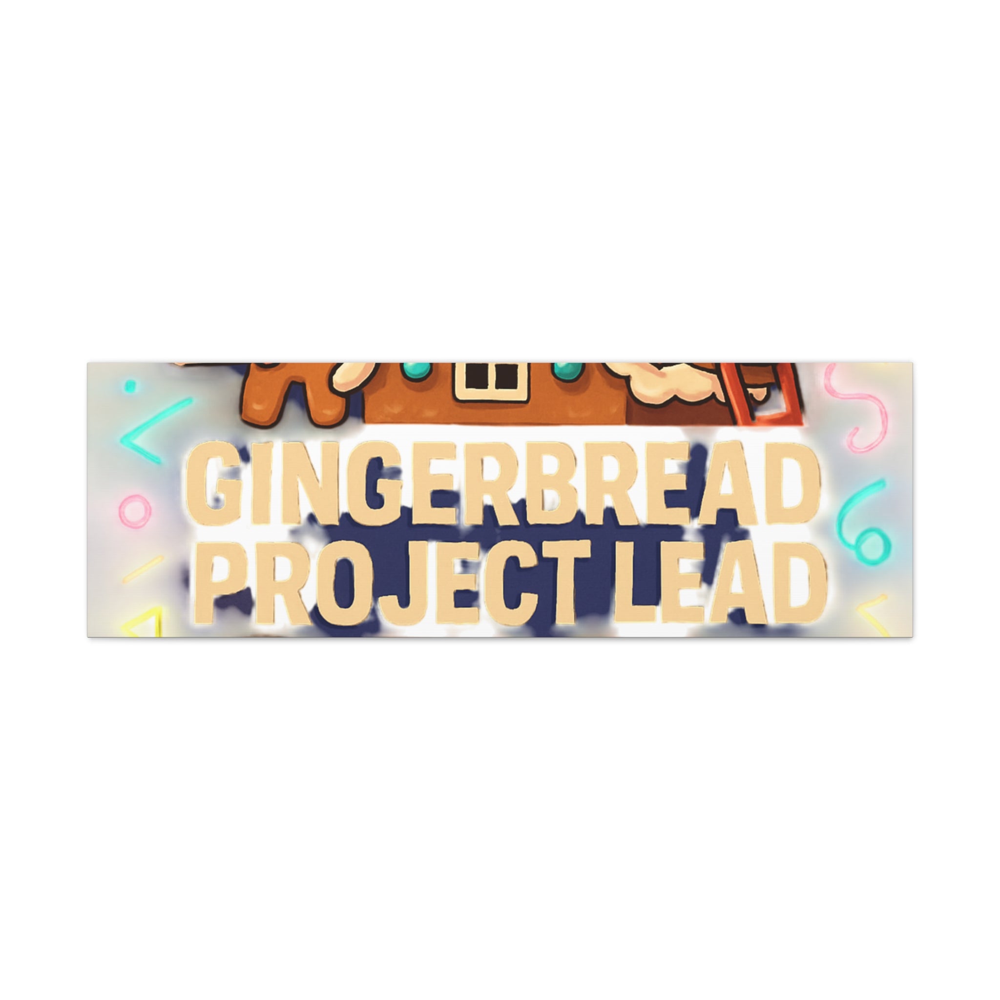 Gingerbread Project Lead Canvas Art — Holiday Kitchen Wall Decor