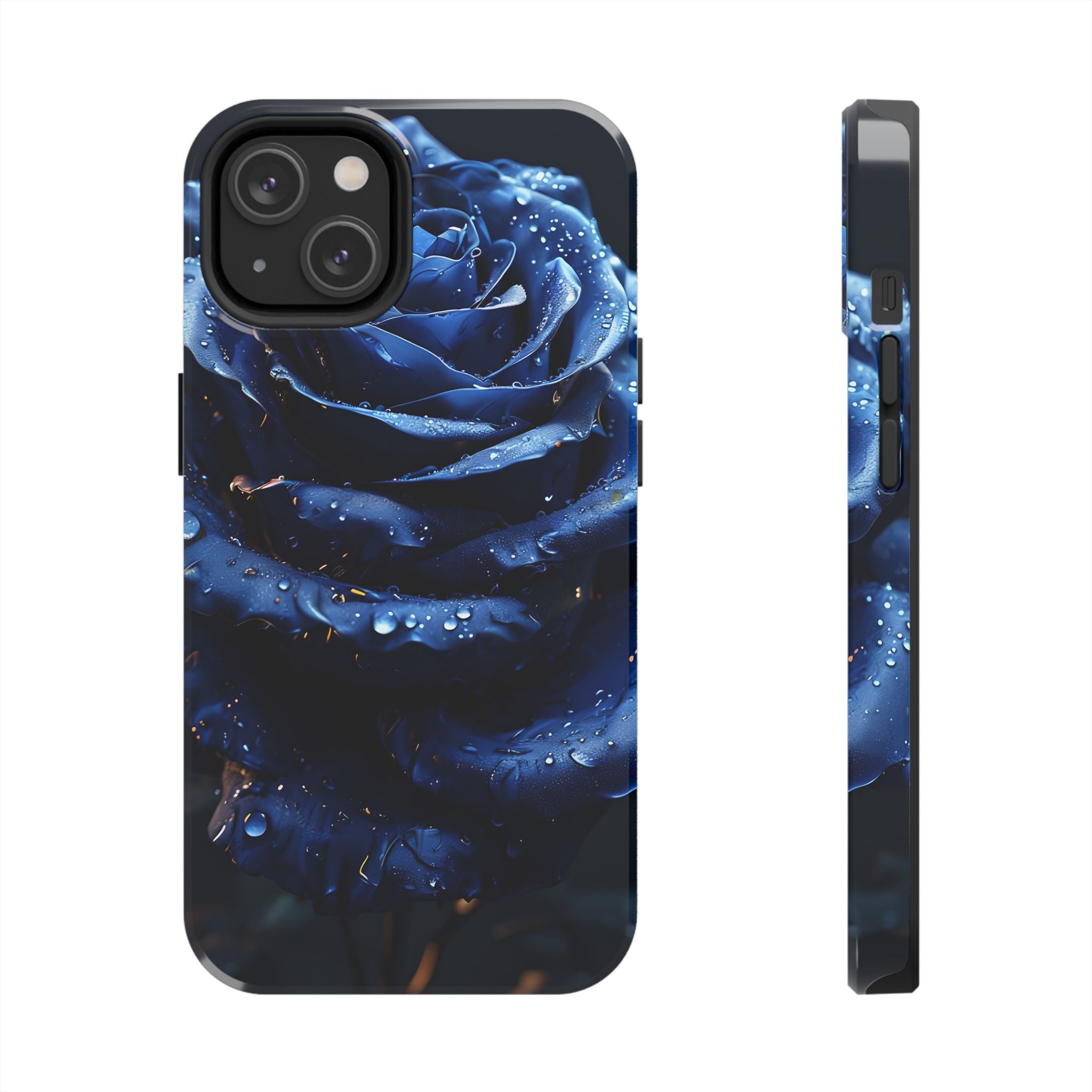 iPhone 17 Pro Max Tough Phone Case - Elegant Blue Rossy Design