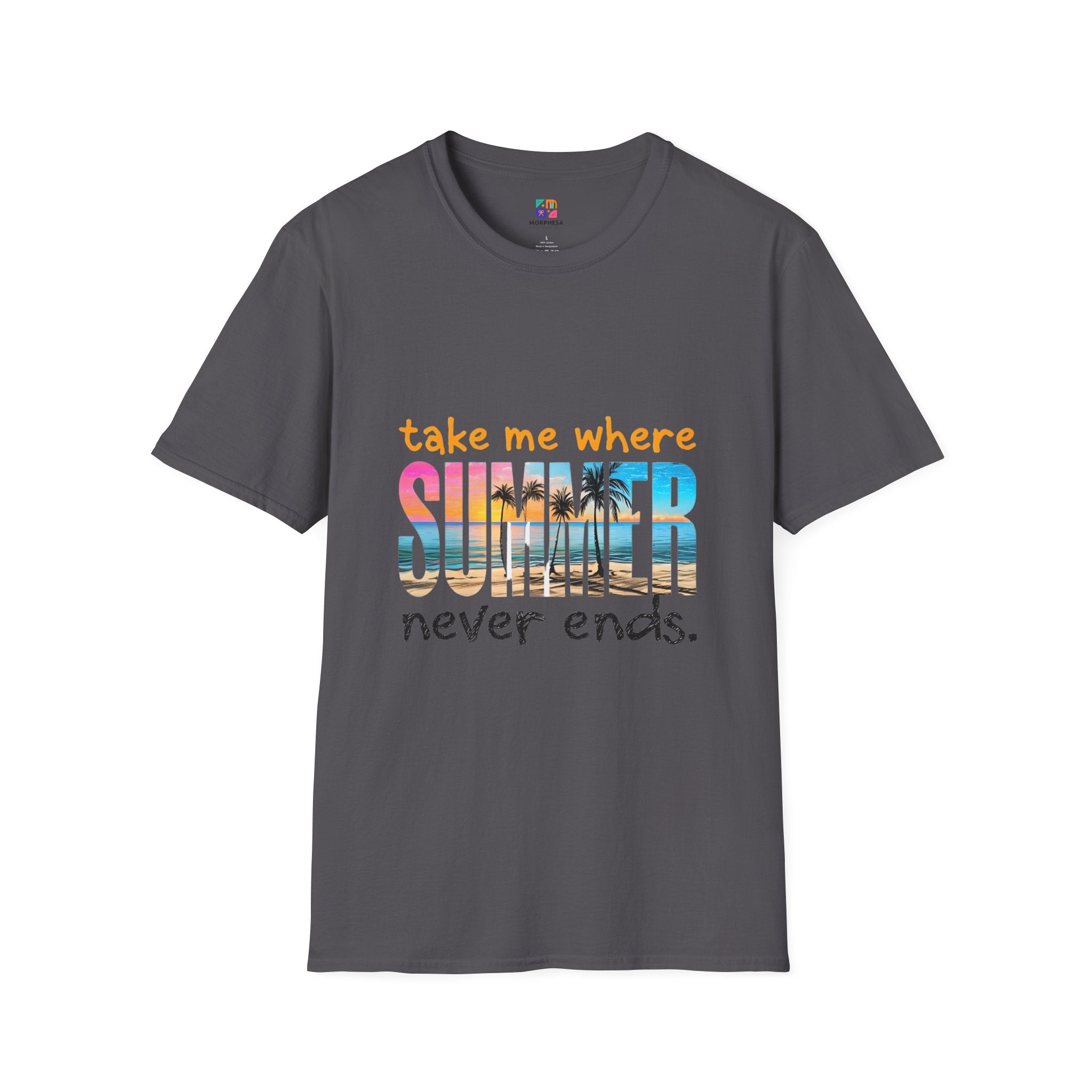 Summer Vibes Unisex T-Shirt | Take Me Where Summer Never Ends | Casual Wear, Vacation Shirt, Beach Tee, Gift Idea, Summer Collection