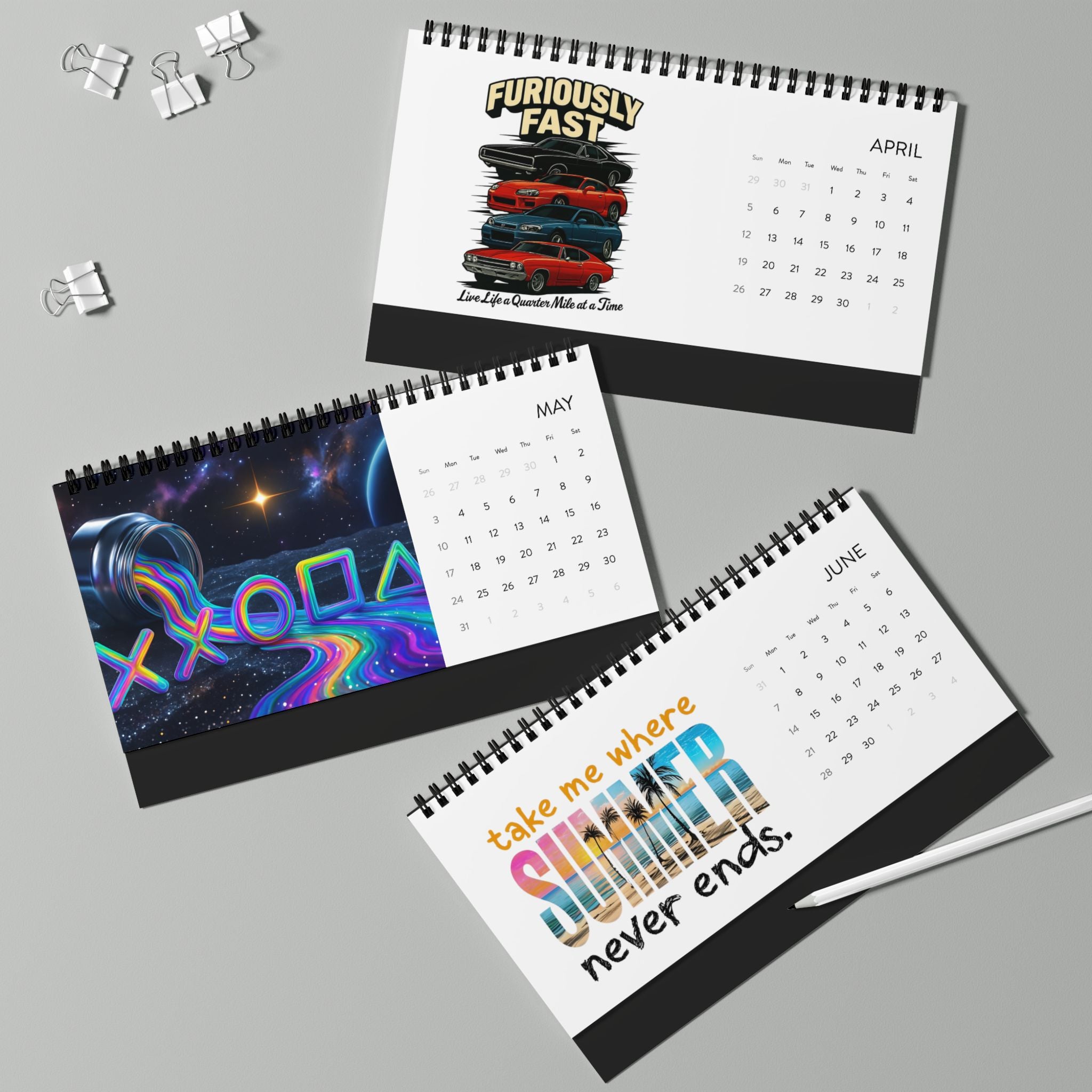 2026 Multidesign Morphesa Desktop Calendar — 2026 Grid