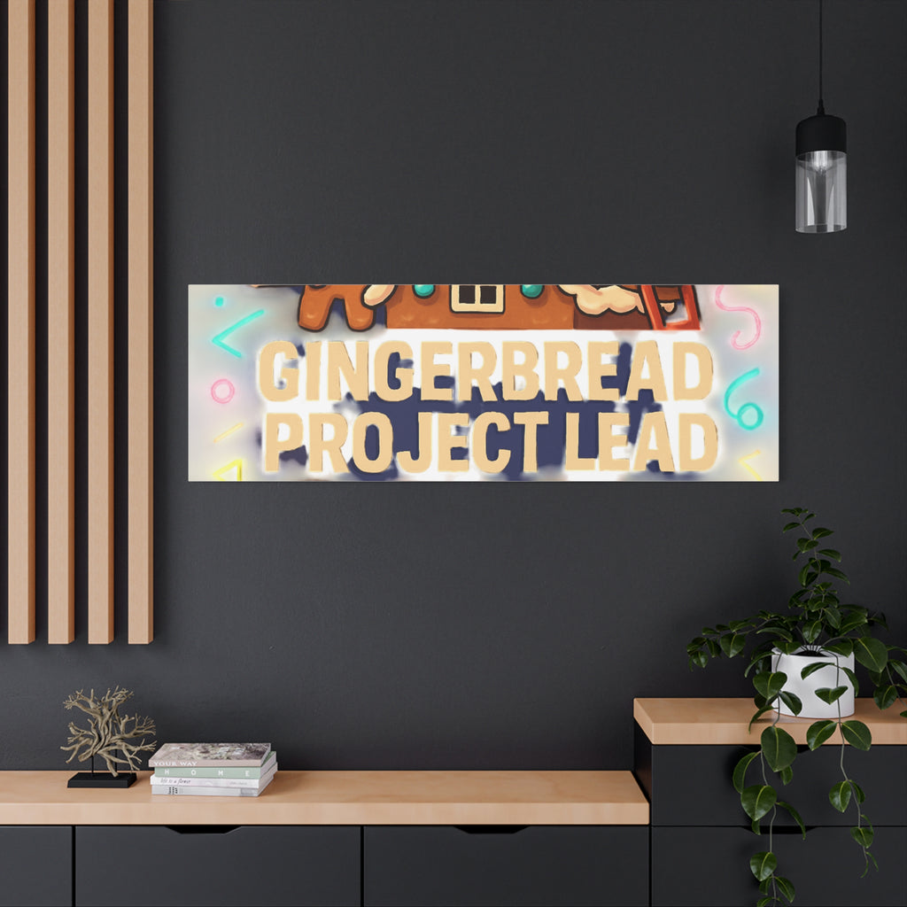 Gingerbread Project Lead Canvas Art — Holiday Kitchen Wall Decor