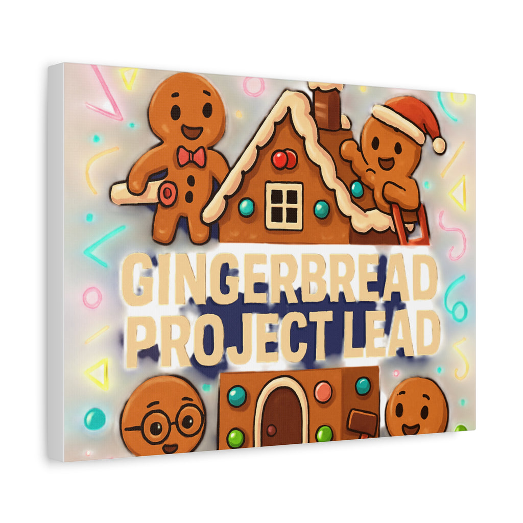 Gingerbread Project Lead Canvas Art — Holiday Kitchen Wall Decor