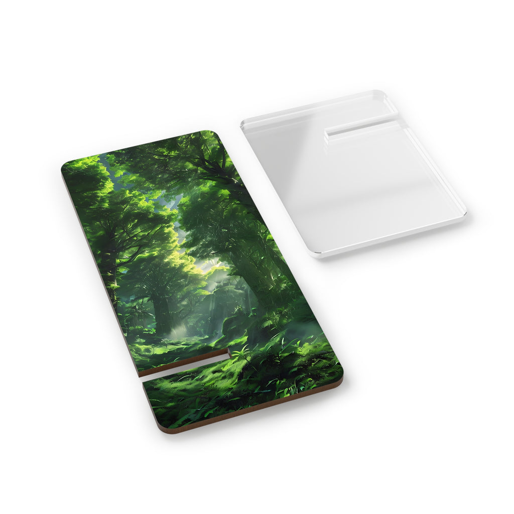 Forest-Themed Mobile Display Stand, Phone Holder, Desk Organizer, Eco-Friendly Gift, Nature Decor, Perfect for Home & Office