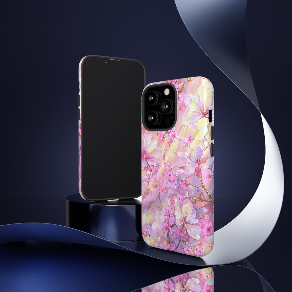 Floral Elegance Tough Phone Case – Dual-Layer Protection for iPhone 17/16/15 & Samsung | Glossy or Matte Finish | Morphesa