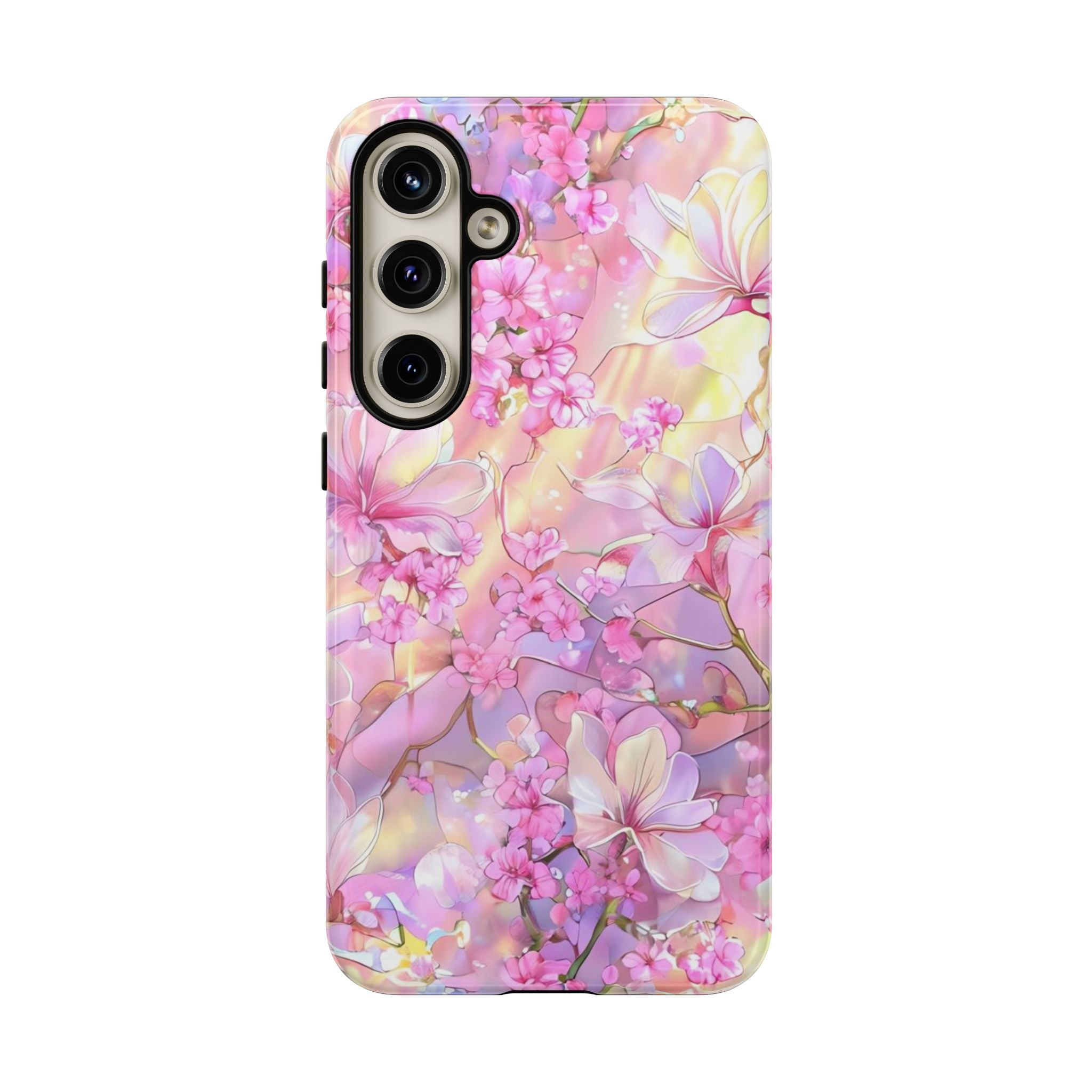 Floral Elegance Tough Phone Case – Dual-Layer Protection for iPhone 17/16/15 & Samsung | Glossy or Matte Finish | Morphesa