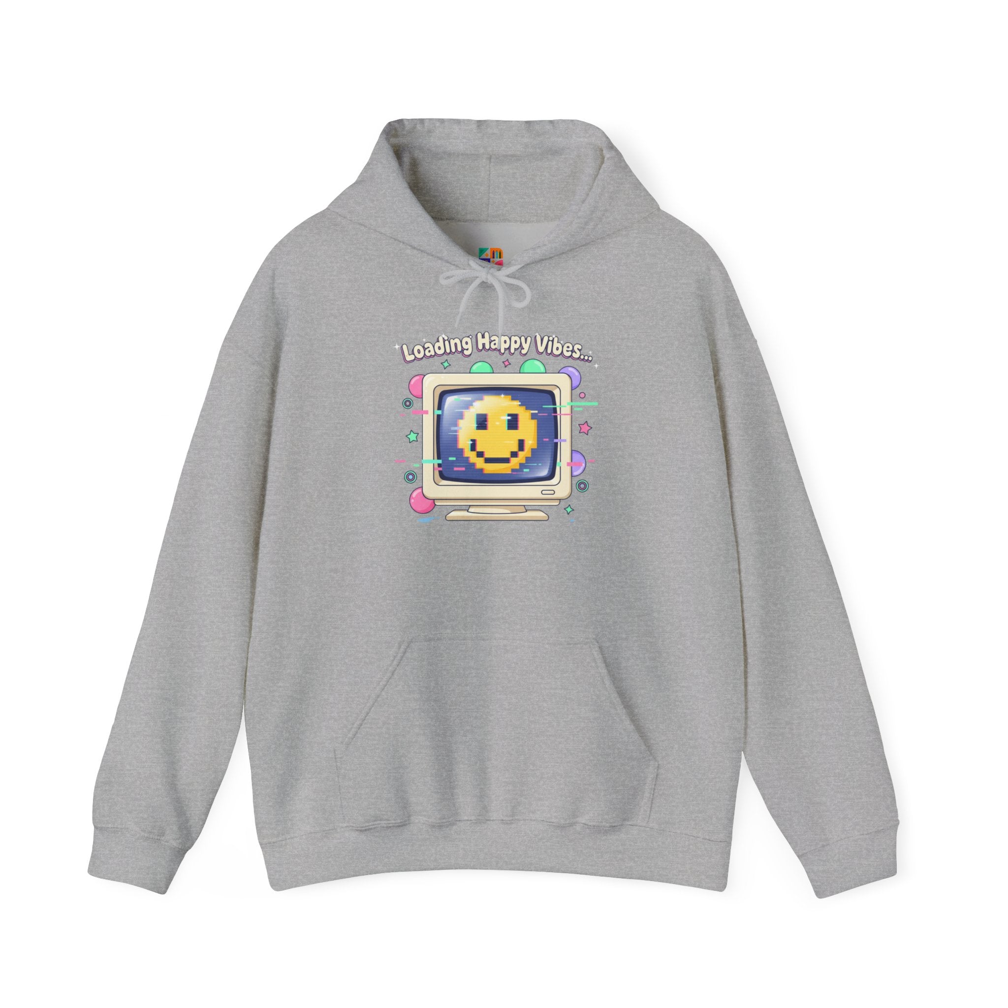 Virtual Pet Popup Hoodie | Y2K retro tech, pixel smile interface