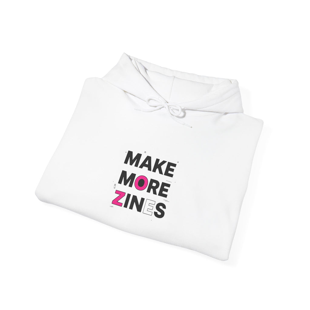 Make More Zines Hoodie | ransom collage, cutout letters design