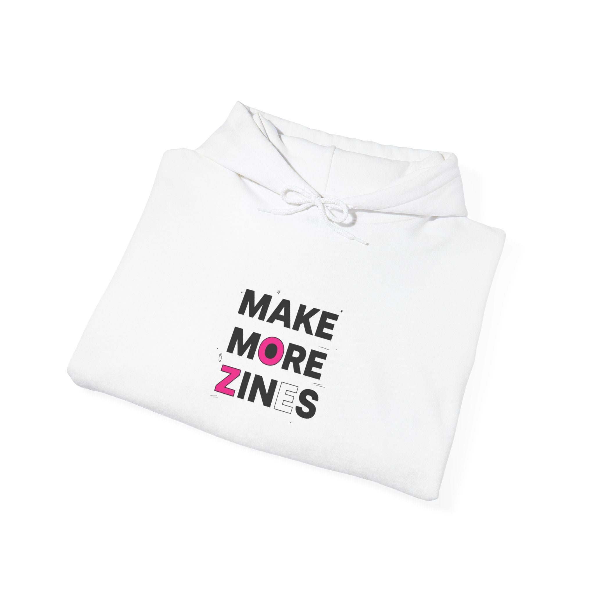 Make More Zines Hoodie | ransom collage, cutout letters design