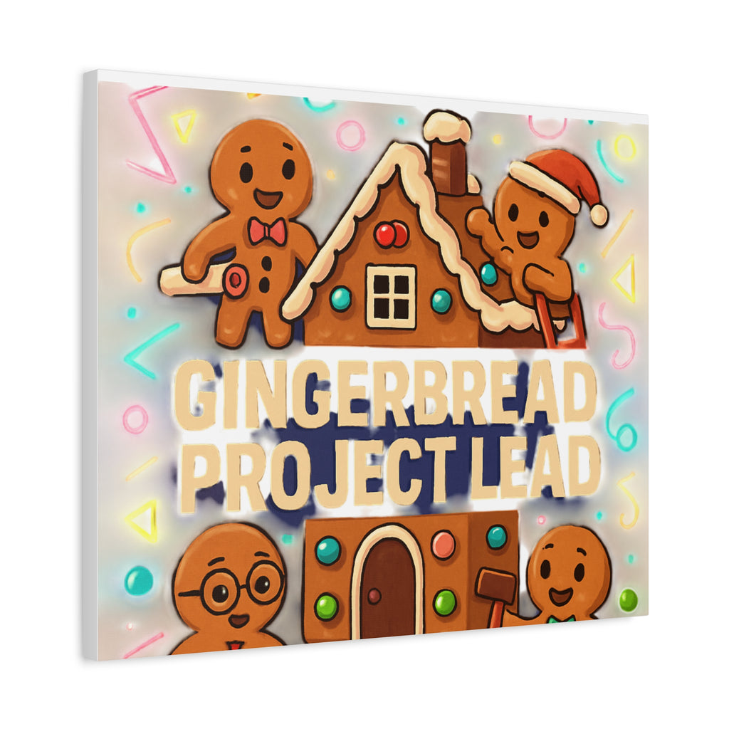 Gingerbread Project Lead Canvas Art — Holiday Kitchen Wall Decor