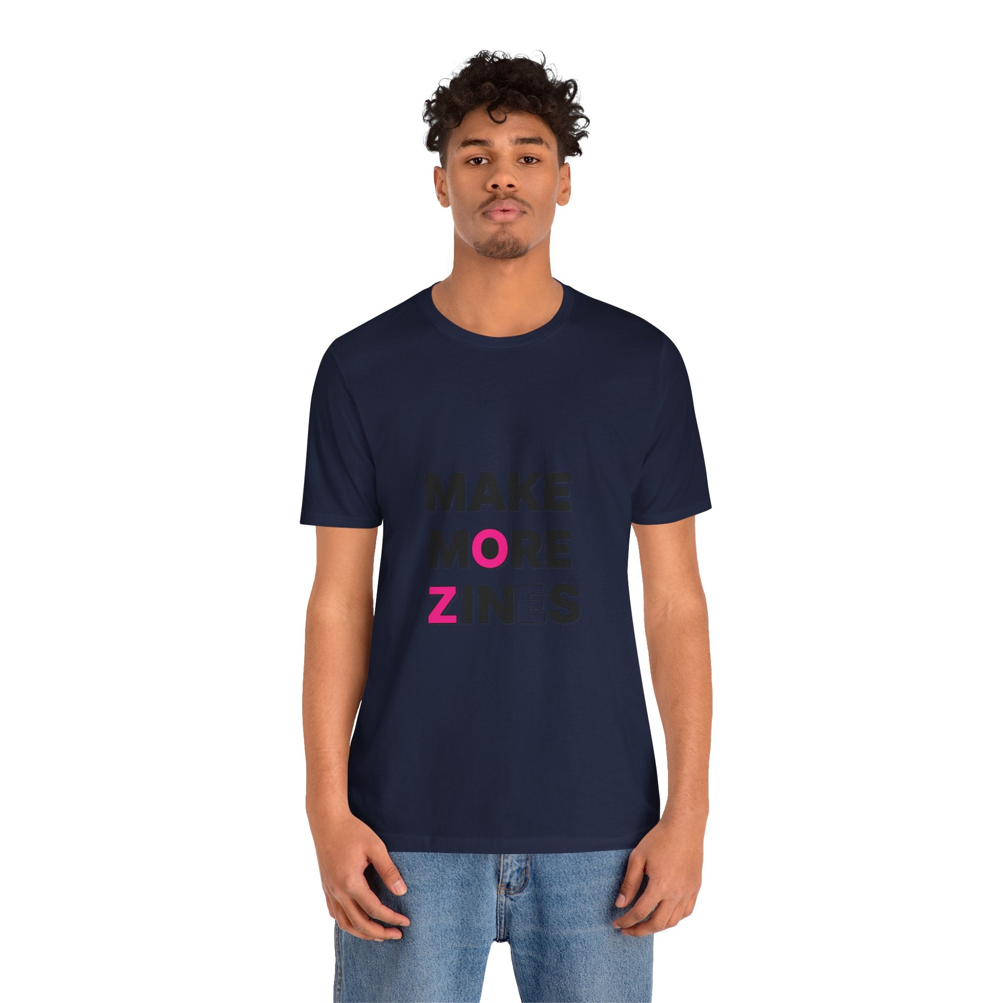 MAKE MORE ZINES Tee | ransom collage shirt, zine style cutout letters