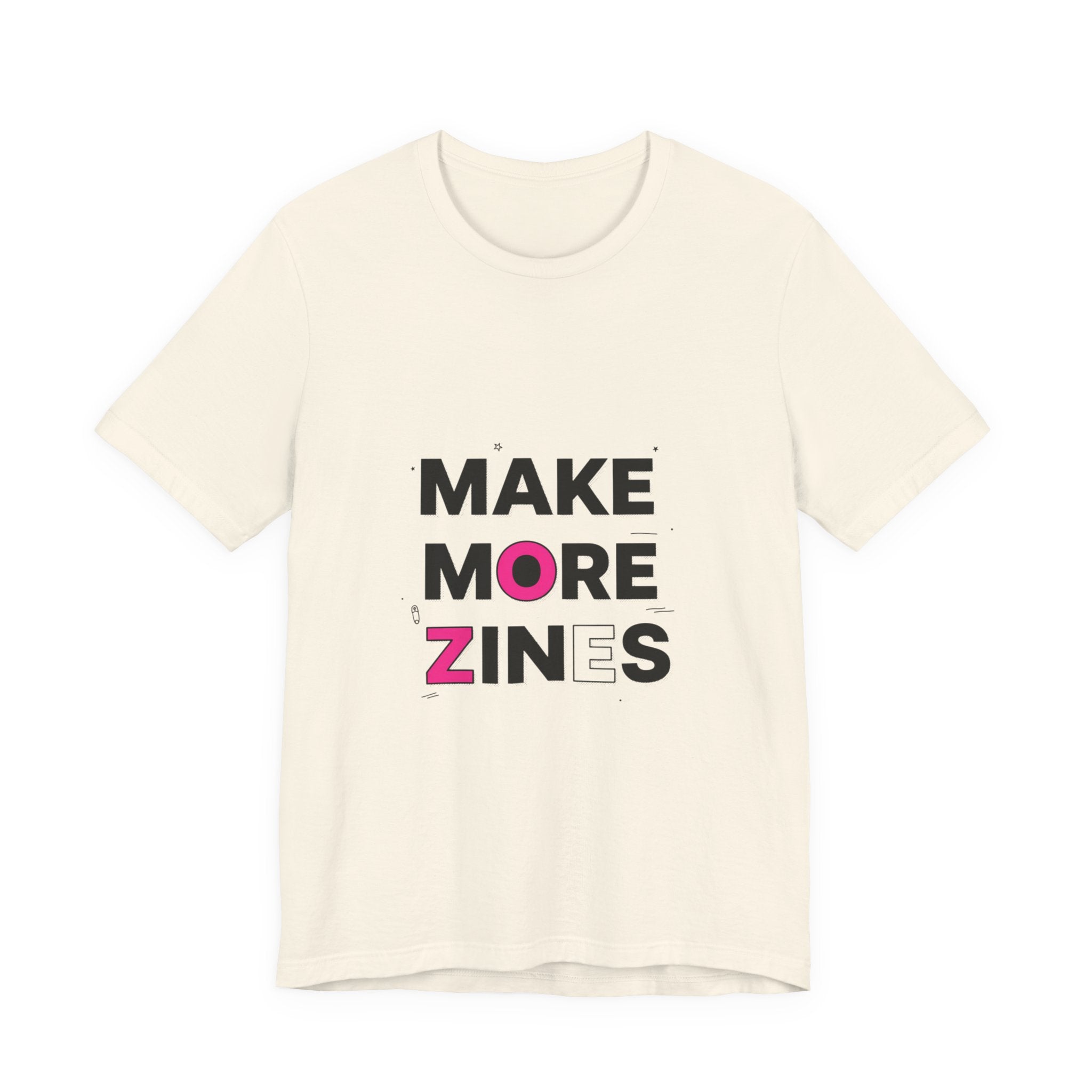 MAKE MORE ZINES Tee | ransom collage shirt, zine style cutout letters