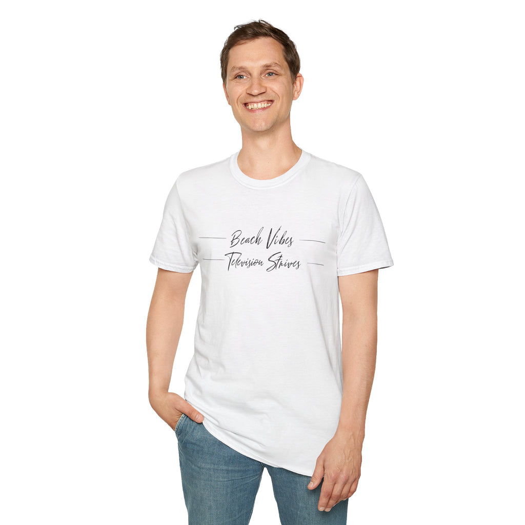 Retro Beach Vibes Unisex Softstyle T-Shirt, Casual Summer Tee, Vintage Style Shirt, Music Lover Gift, Relaxed Fit Apparel