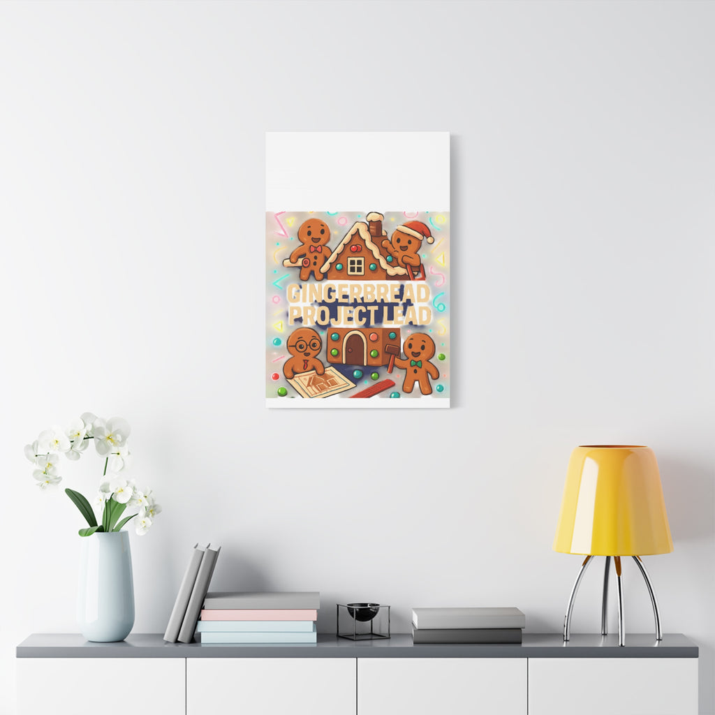 Gingerbread Project Lead Canvas Art — Holiday Kitchen Wall Decor