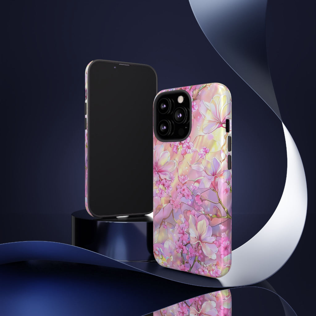 Floral Elegance Tough Phone Case – Dual-Layer Protection for iPhone 17/16/15 & Samsung | Glossy or Matte Finish | Morphesa