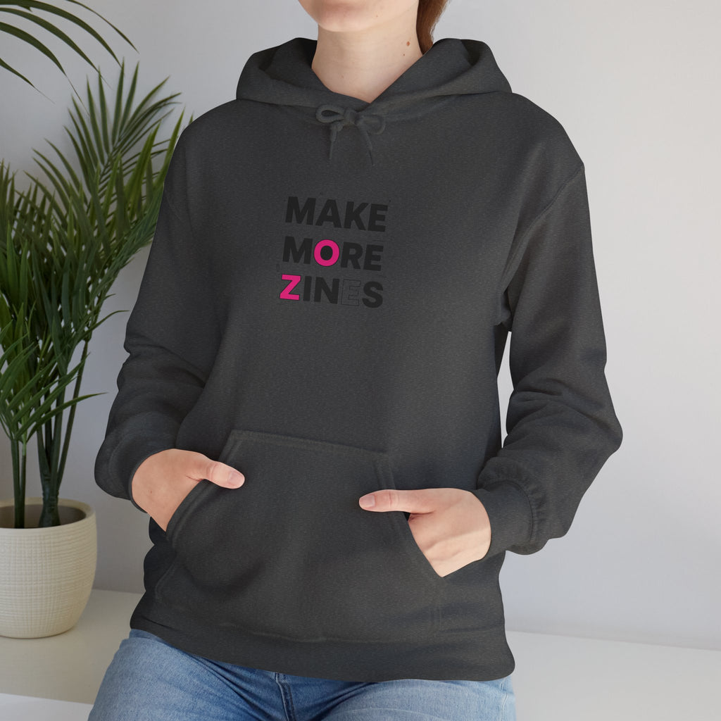 Make More Zines Hoodie | ransom collage, cutout letters design