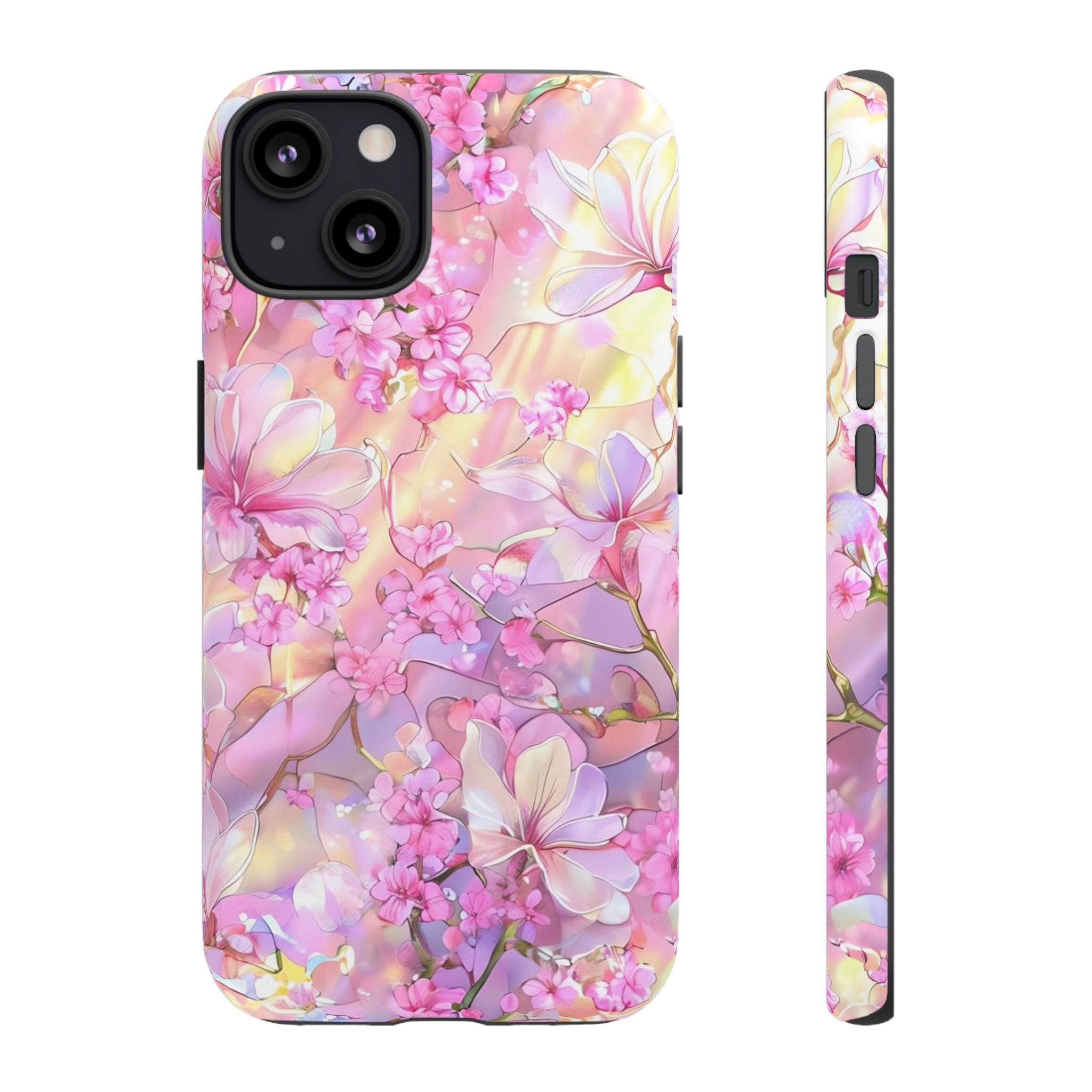 Floral Elegance Tough Phone Case – Dual-Layer Protection for iPhone 17/16/15 & Samsung | Glossy or Matte Finish | Morphesa