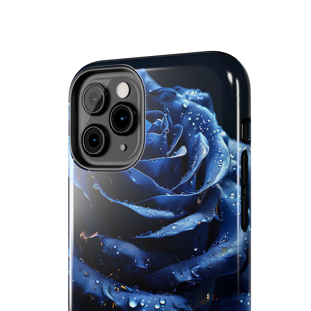 iPhone 17 Pro Max Tough Phone Case - Elegant Blue Rossy Design