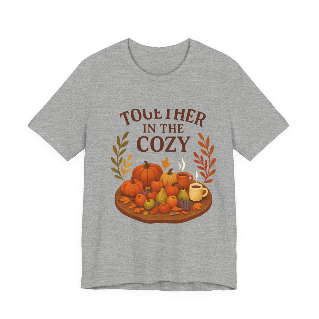 Cozy Together Fall Tee — "Together in the Cozy" Pumpkin Autumn Shirt