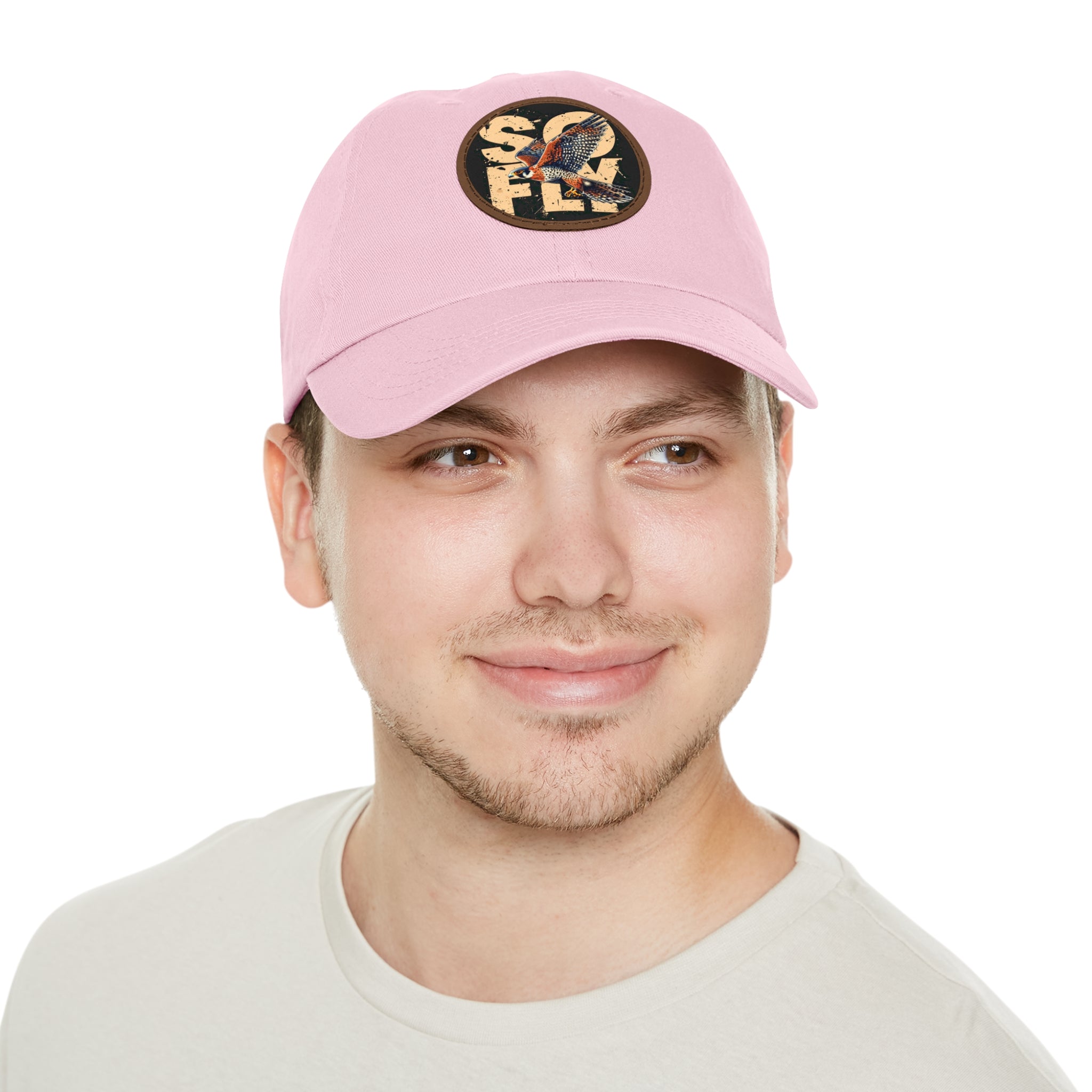 Stylish Dad Hat with Leather Patch, Casual Baseball Cap, Gift for Dads, Outdoor Accessory, Summer Fashion