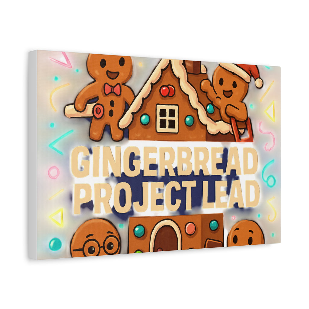 Gingerbread Project Lead Canvas Art — Holiday Kitchen Wall Decor