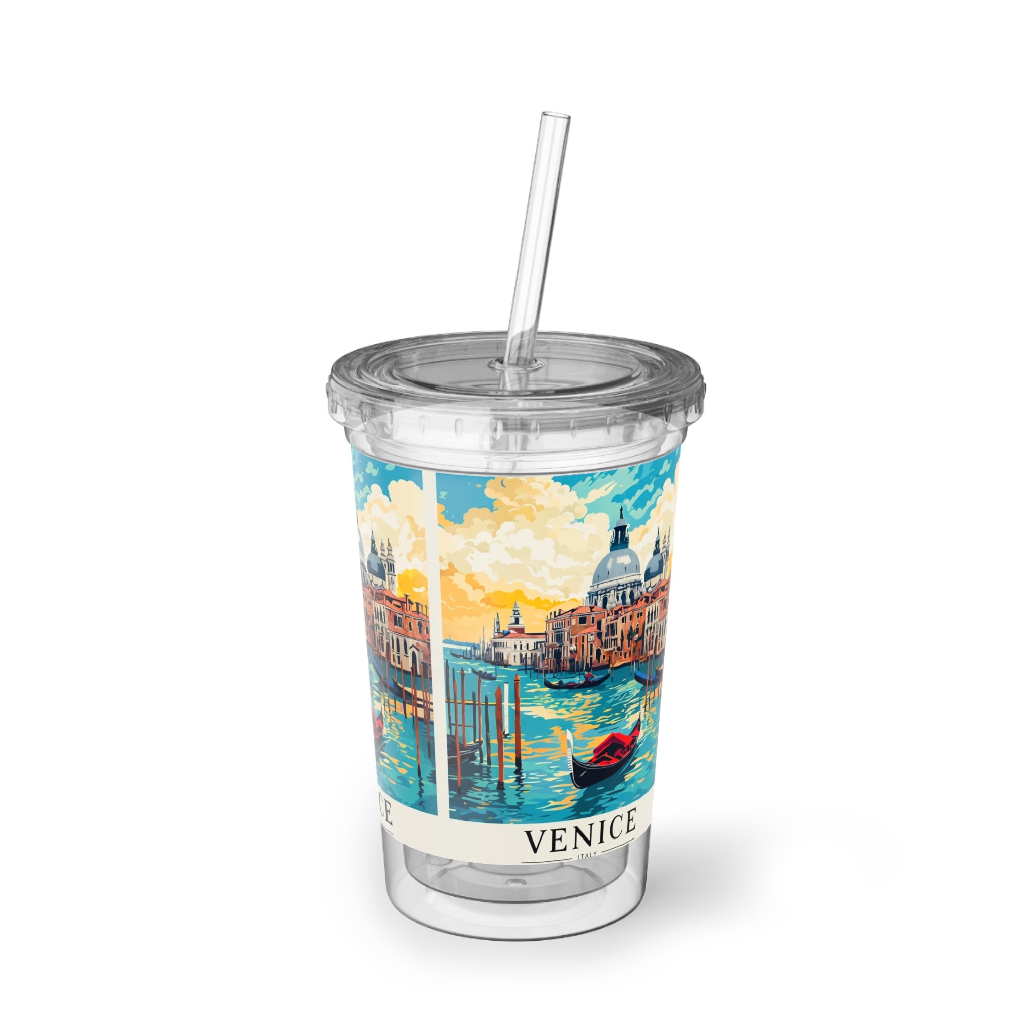 Venice Gondola Acrylic Cup – Retro Travel Tumbler