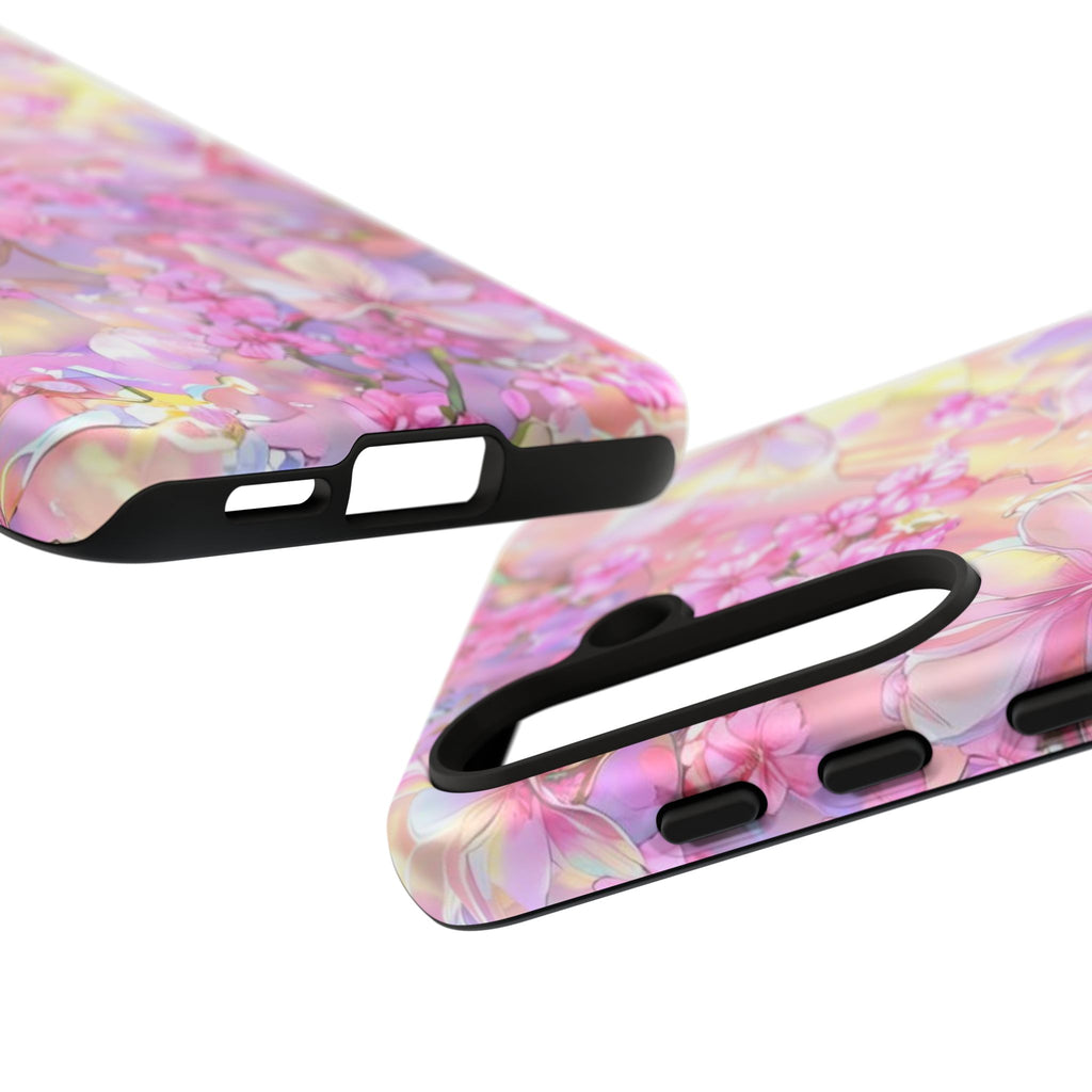 Floral Elegance Tough Phone Case – Dual-Layer Protection for iPhone 17/16/15 & Samsung | Glossy or Matte Finish | Morphesa