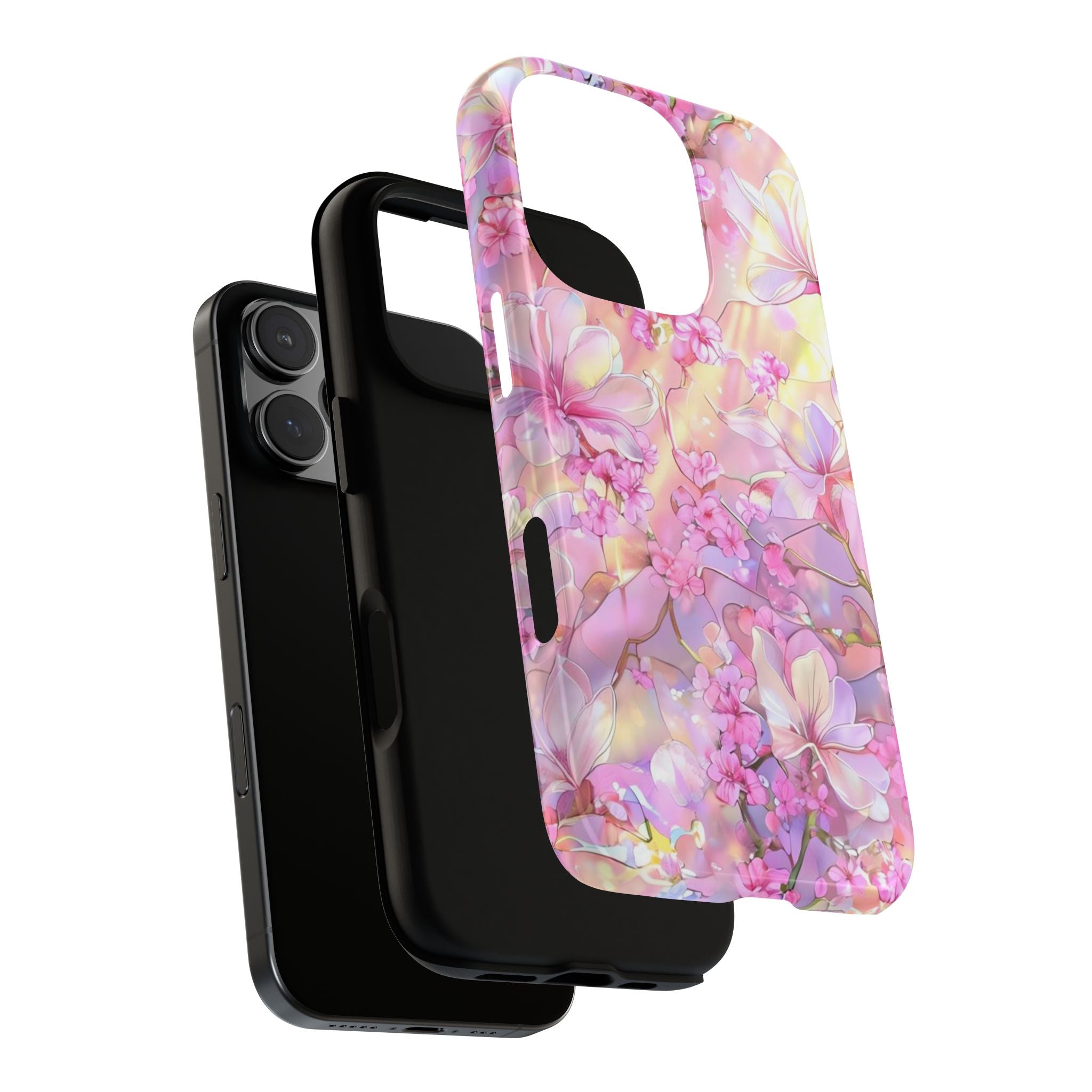 Floral Elegance Tough Phone Case – Dual-Layer Protection for iPhone 17/16/15 & Samsung | Glossy or Matte Finish | Morphesa