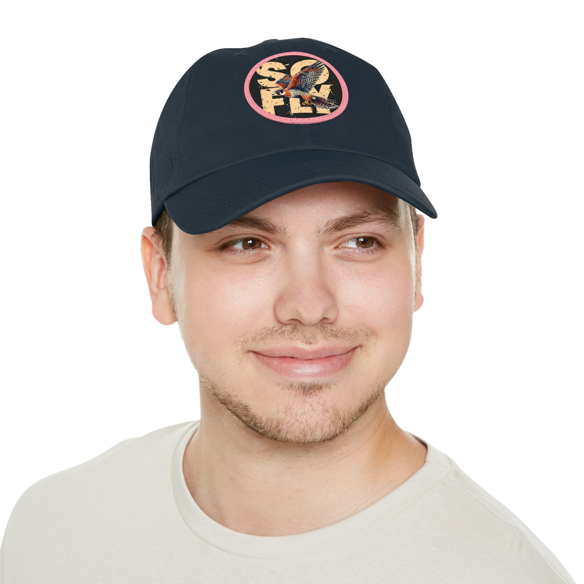 Stylish Dad Hat with Leather Patch, Casual Baseball Cap, Gift for Dads, Outdoor Accessory, Summer Fashion