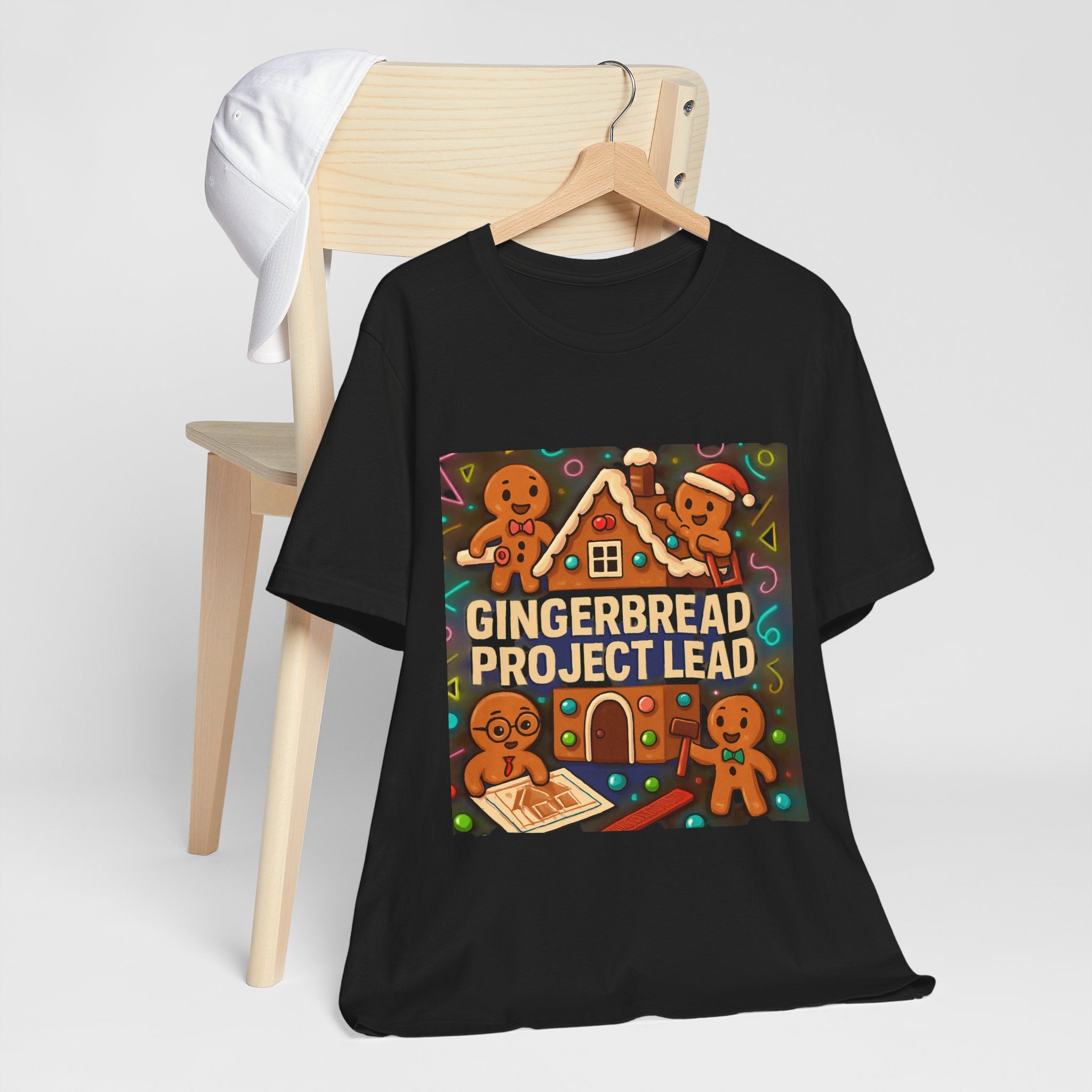 Gingerbread Project Lab T-Shirt — Cute Holiday Cookie House Tee