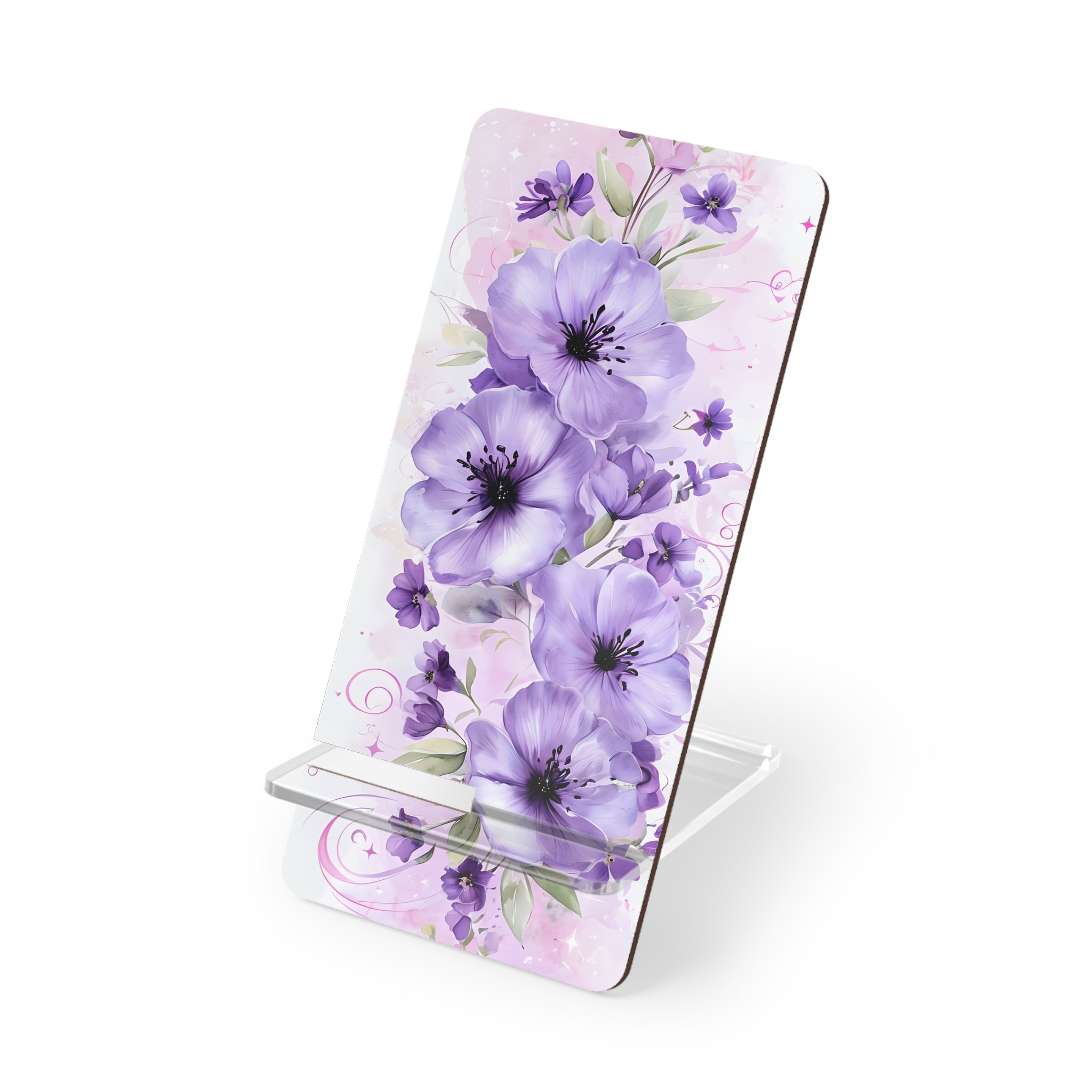 Floral Smartphone Display Stand, Elegant Phone Holder, Desk Organizer, Gifts for Her, Home Office Decor