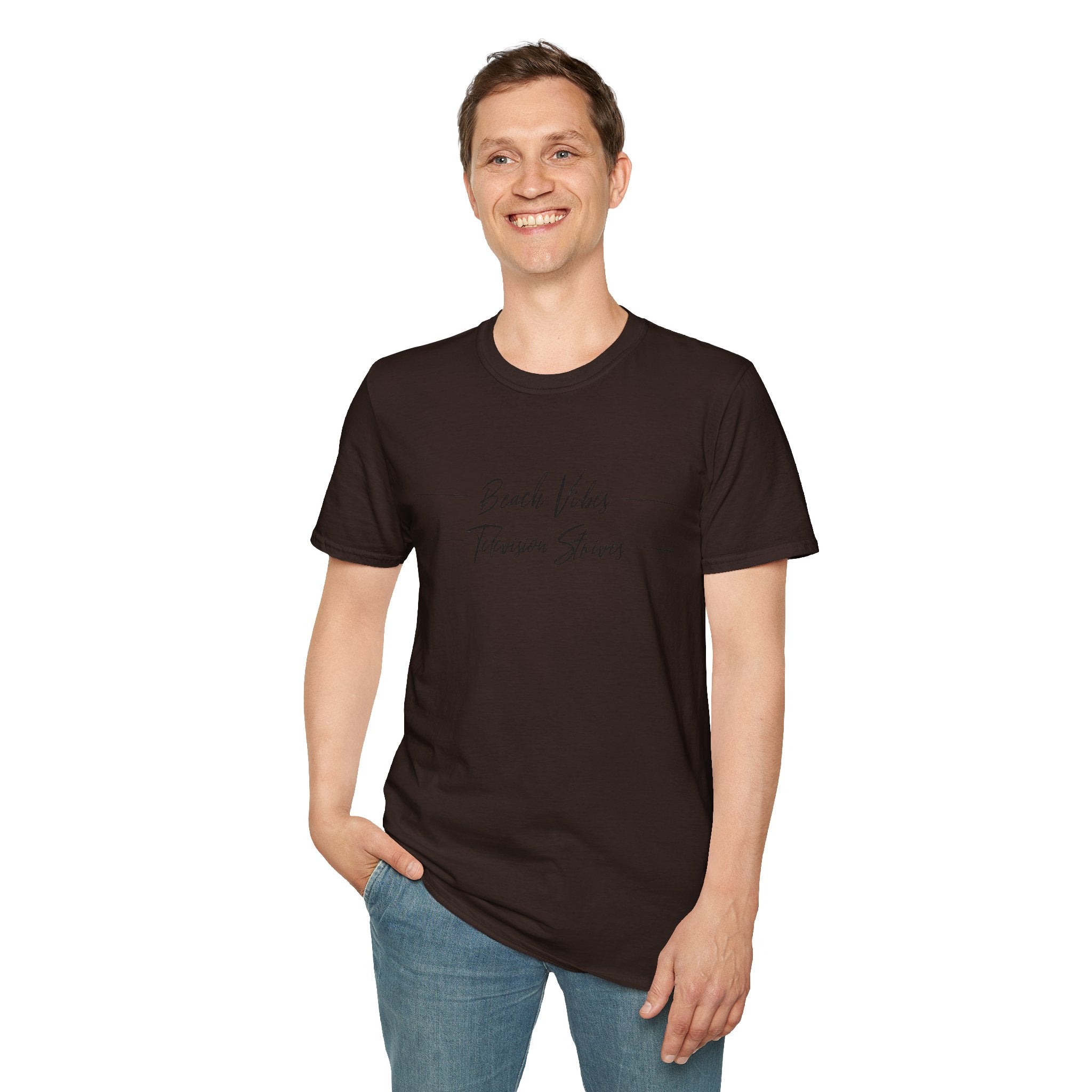 Retro Beach Vibes Unisex Softstyle T-Shirt, Casual Summer Tee, Vintage Style Shirt, Music Lover Gift, Relaxed Fit Apparel