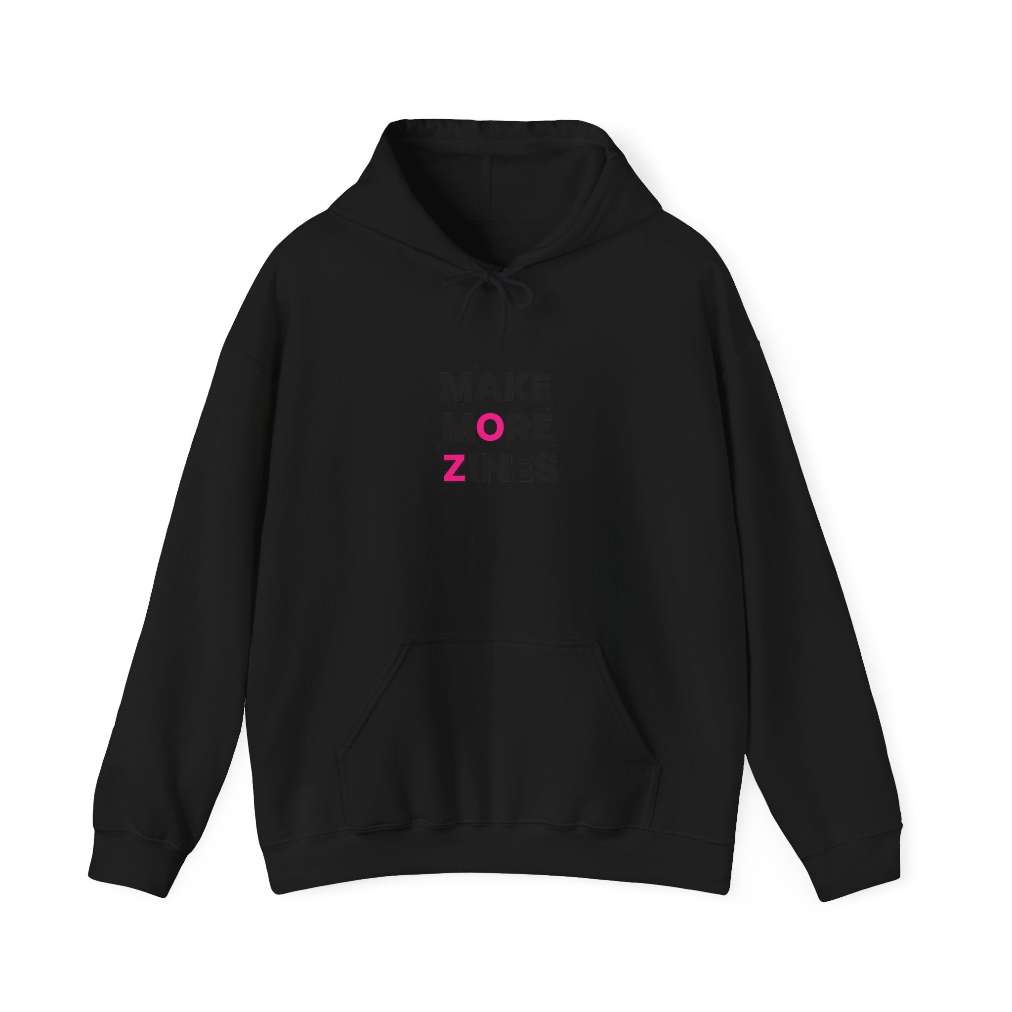 Make More Zines Hoodie | ransom collage, cutout letters design