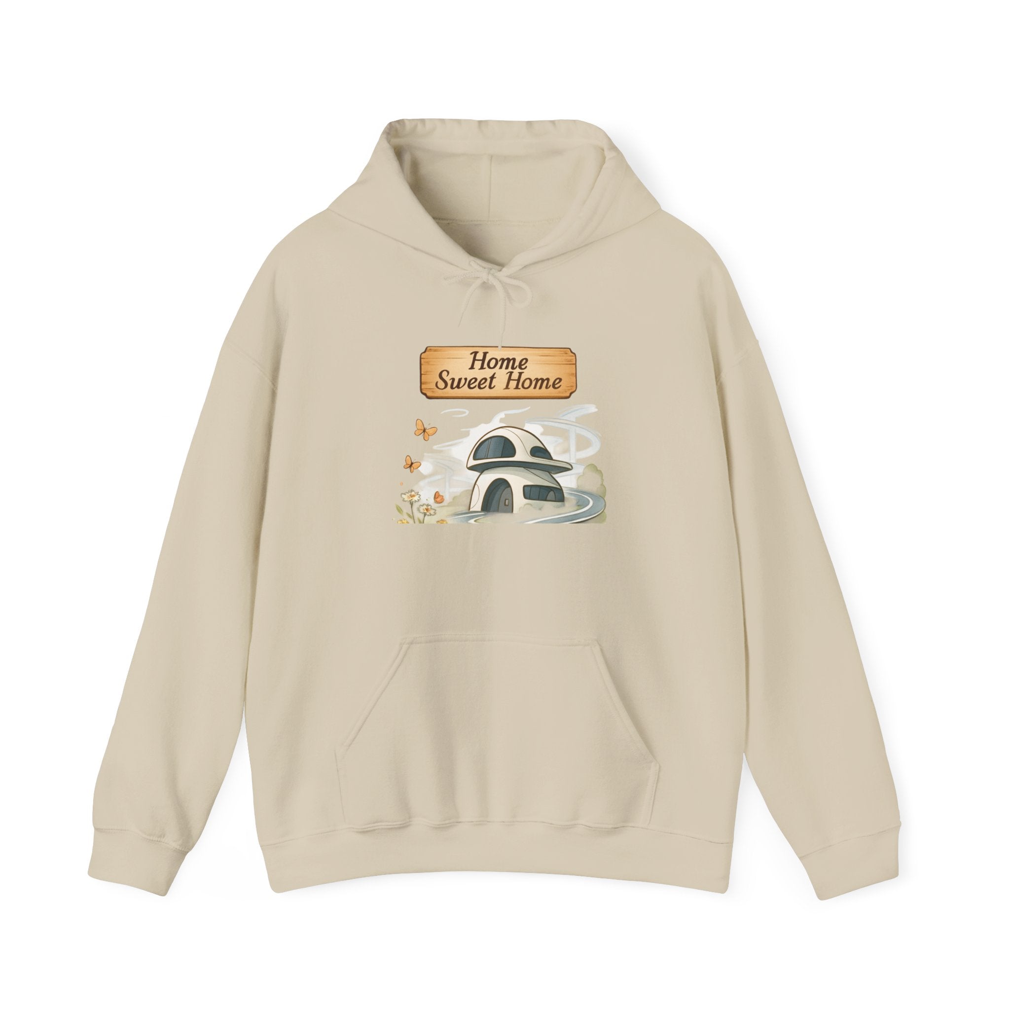 Hoodie - 'Home Sweet Home' Cozy Cottage Hoodie, Rustic Floral House Sweatshirt