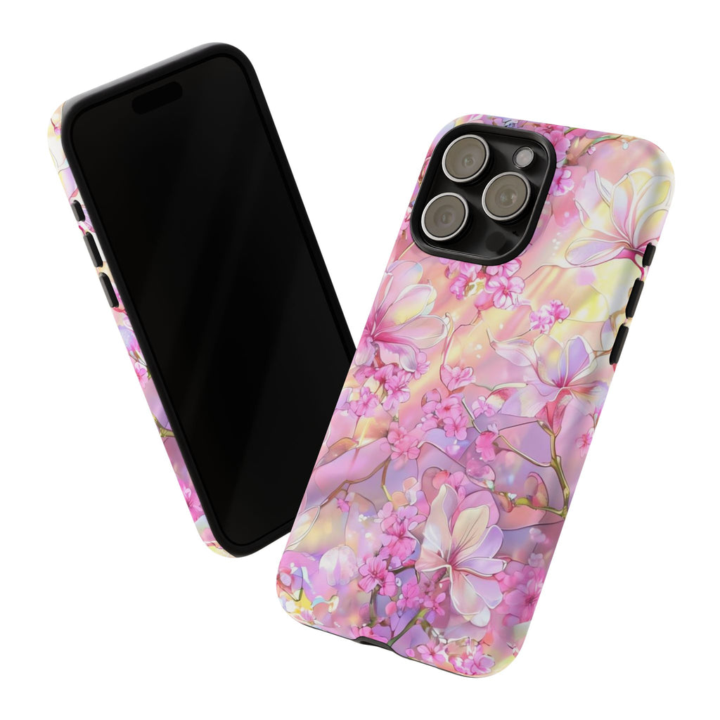 Floral Elegance Tough Phone Case – Dual-Layer Protection for iPhone 17/16/15 & Samsung | Glossy or Matte Finish | Morphesa