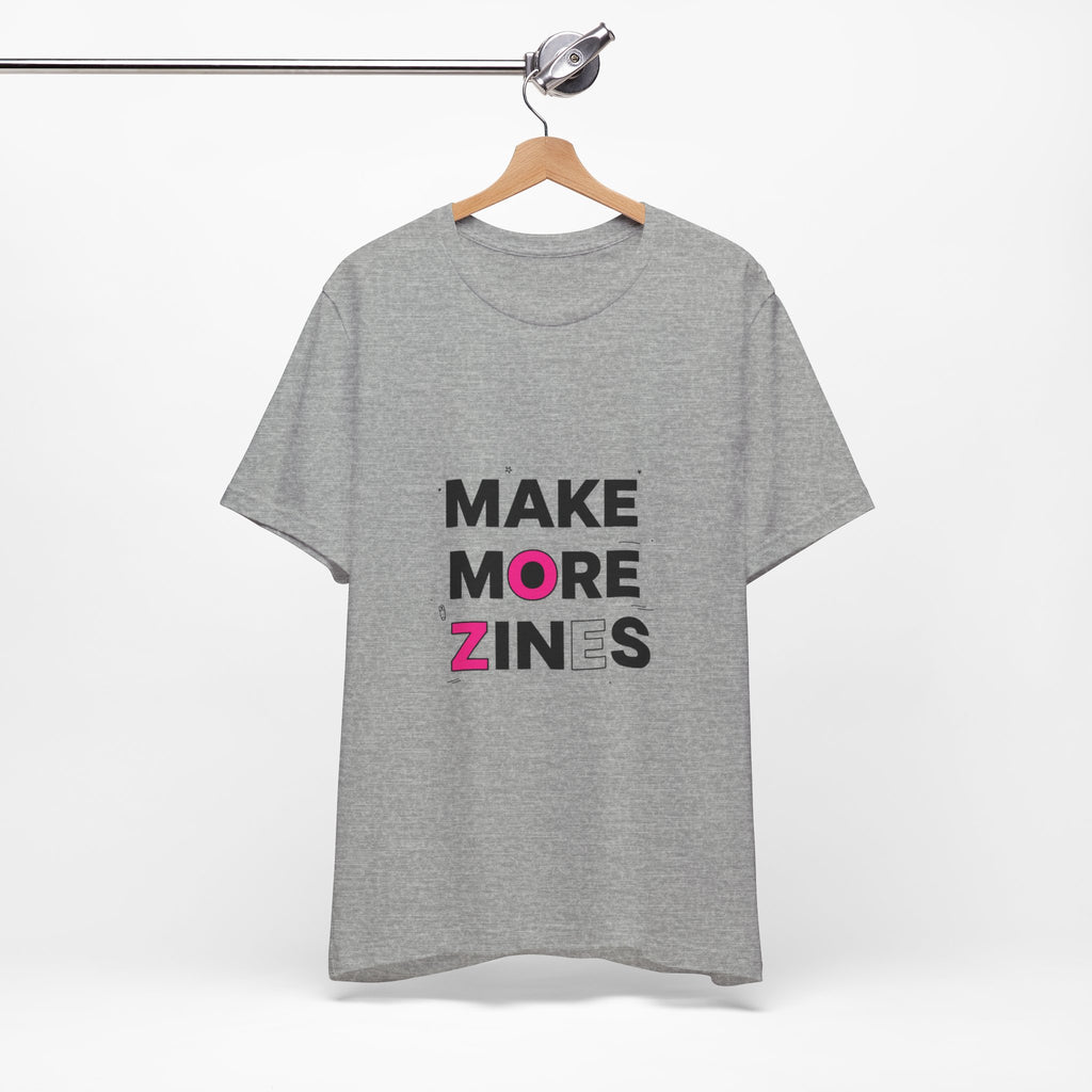 MAKE MORE ZINES Tee | ransom collage shirt, zine style cutout letters