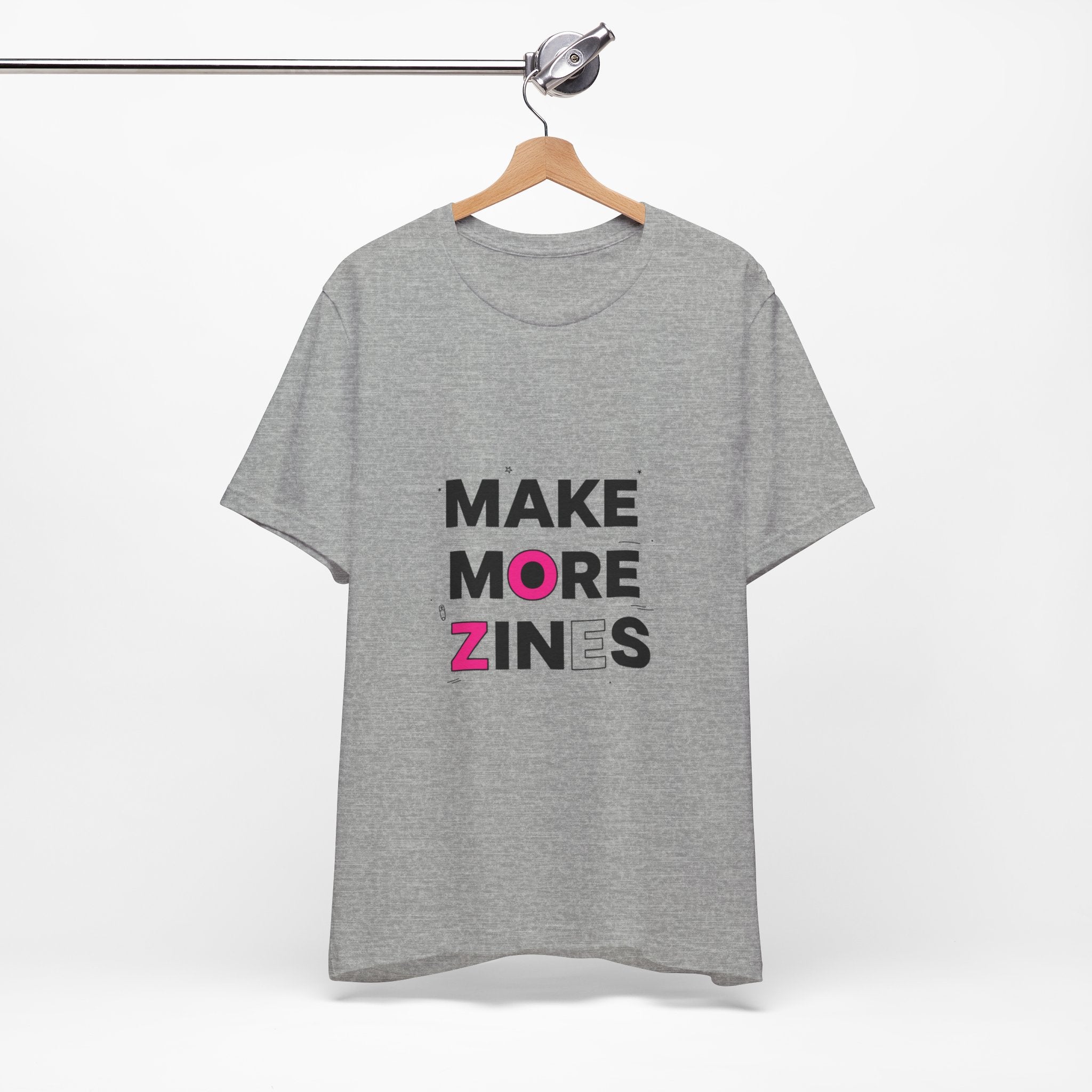 MAKE MORE ZINES Tee | ransom collage shirt, zine style cutout letters