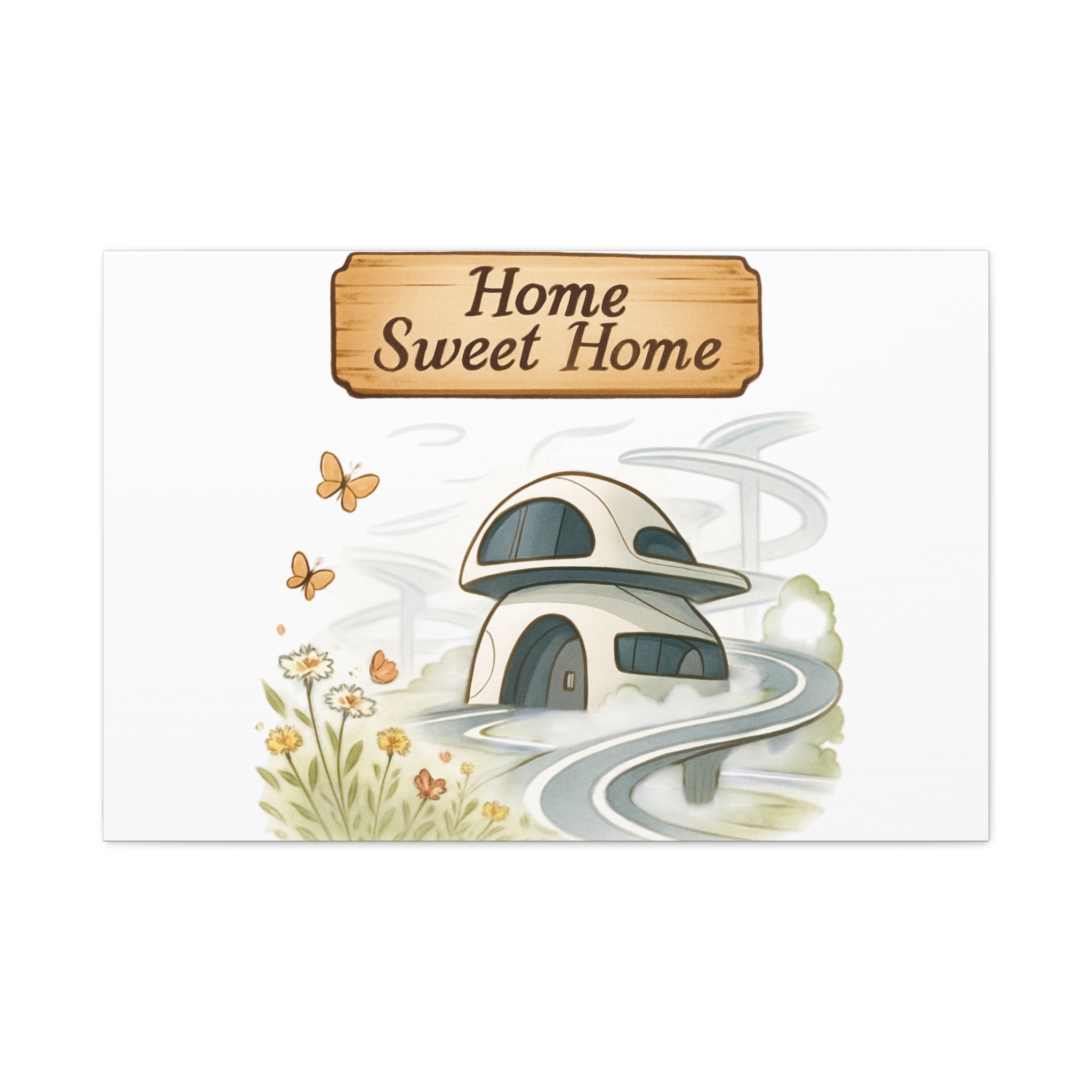 Home Sweet Home Canvas Wall Art — Cozy Cottage Matte Stretched Canvas