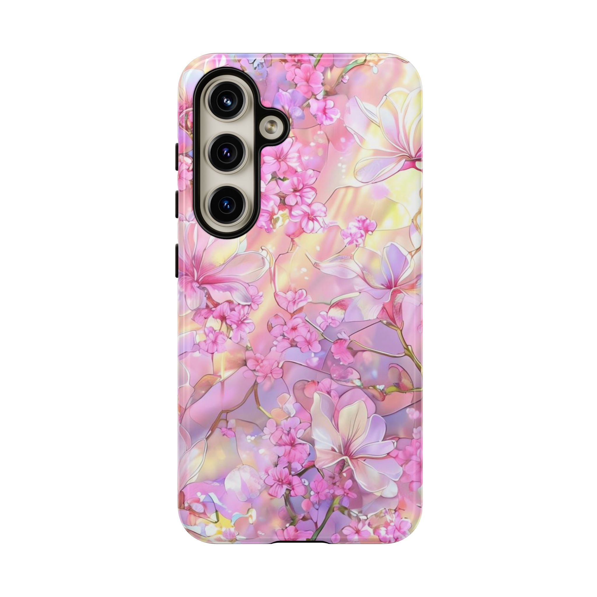 Floral Elegance Tough Phone Case – Dual-Layer Protection for iPhone 17/16/15 & Samsung | Glossy or Matte Finish | Morphesa