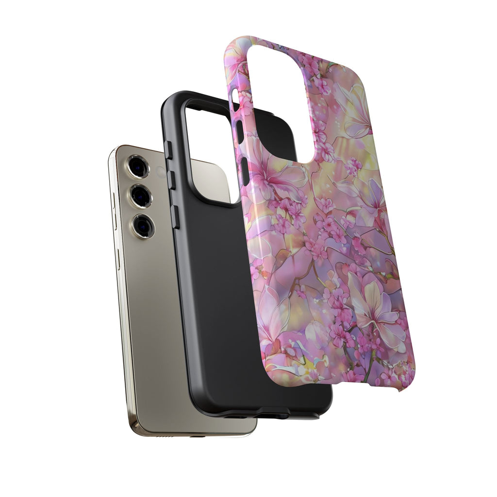 Floral Elegance Tough Phone Case – Dual-Layer Protection for iPhone 17/16/15 & Samsung | Glossy or Matte Finish | Morphesa