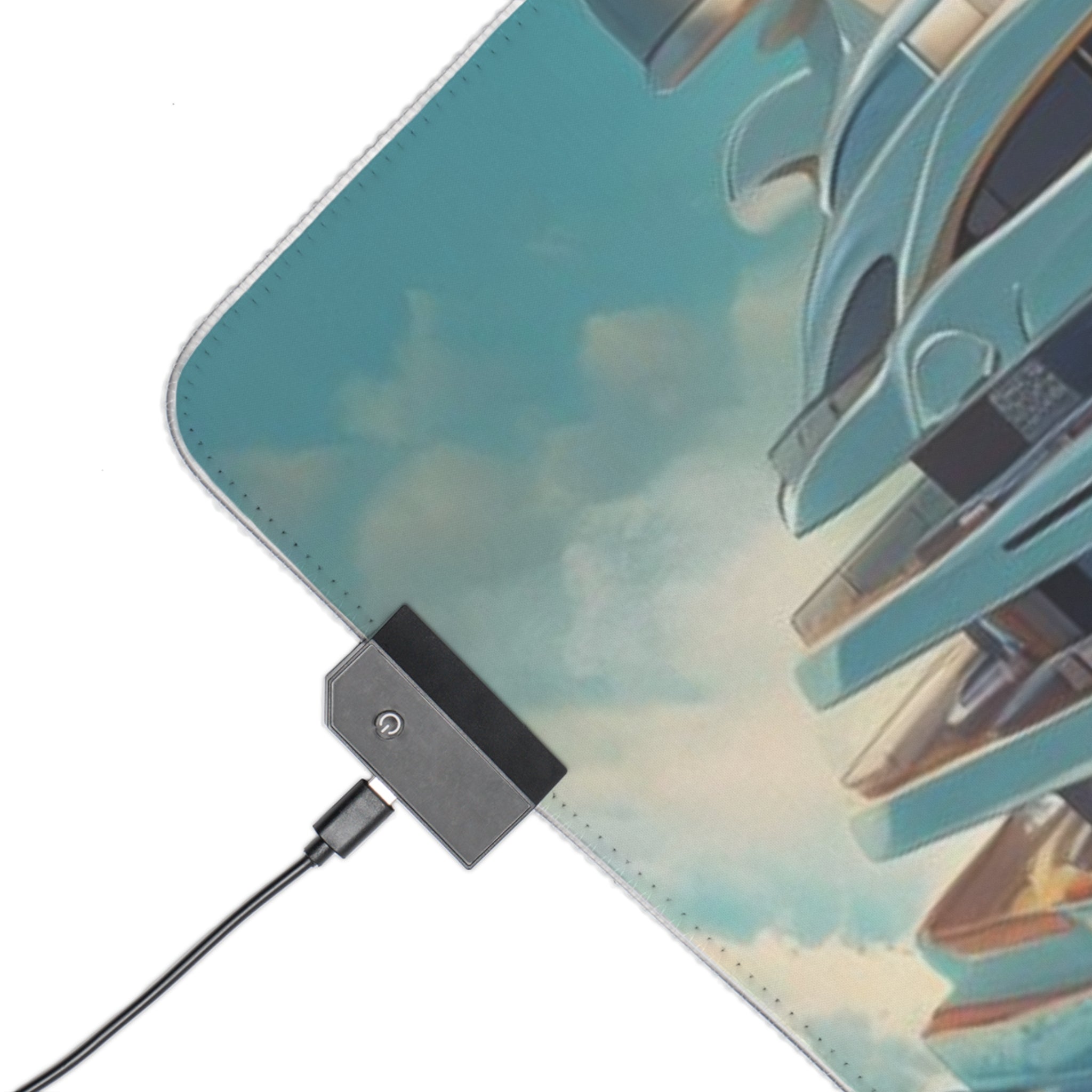 Yacht Sunrise LED Gaming Mouse Pad — XL RGB Desk Mat for Gamers & Streamers